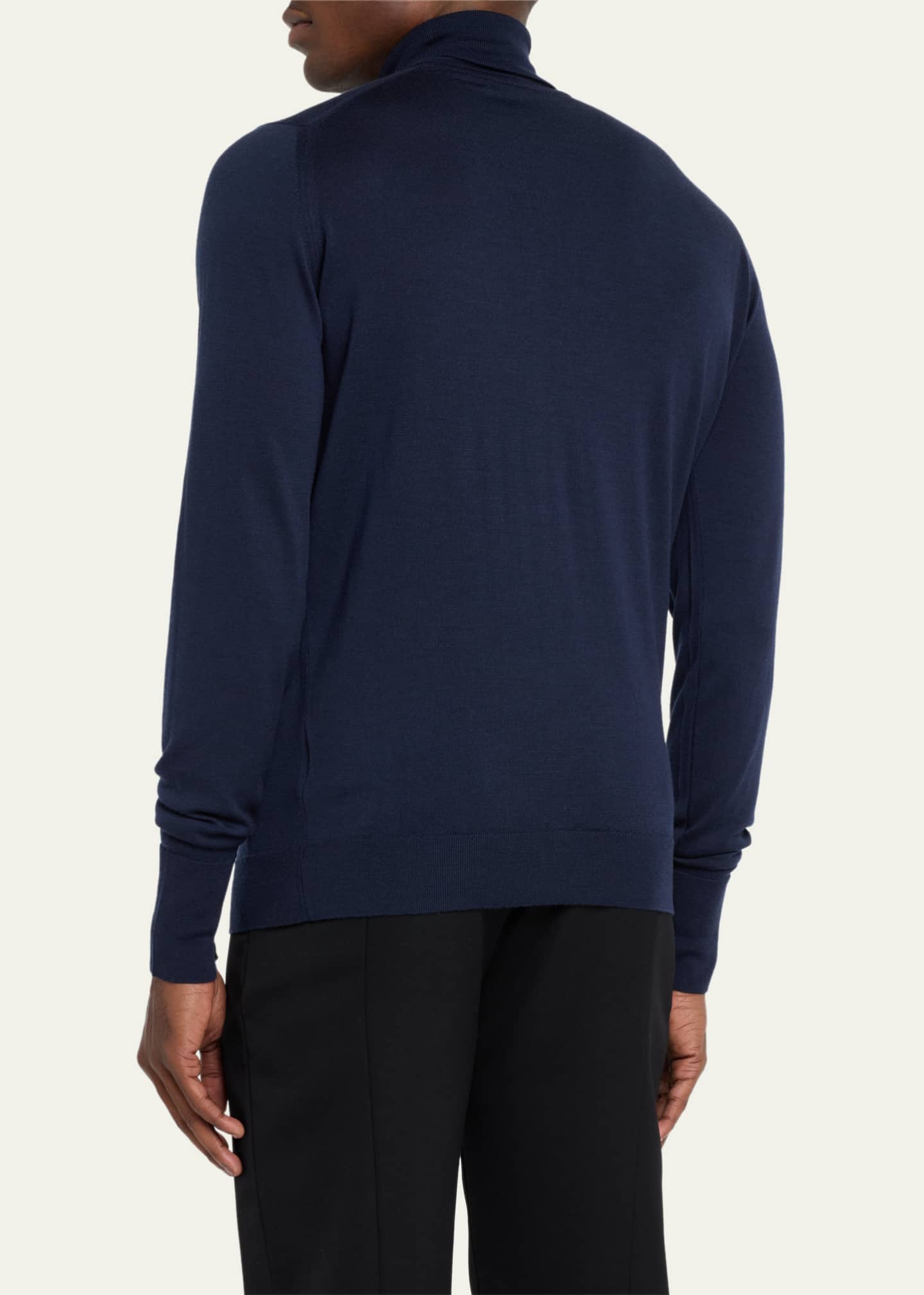 John Smedley Men's Richards Wool Turtleneck Sweater Image 3 of 5