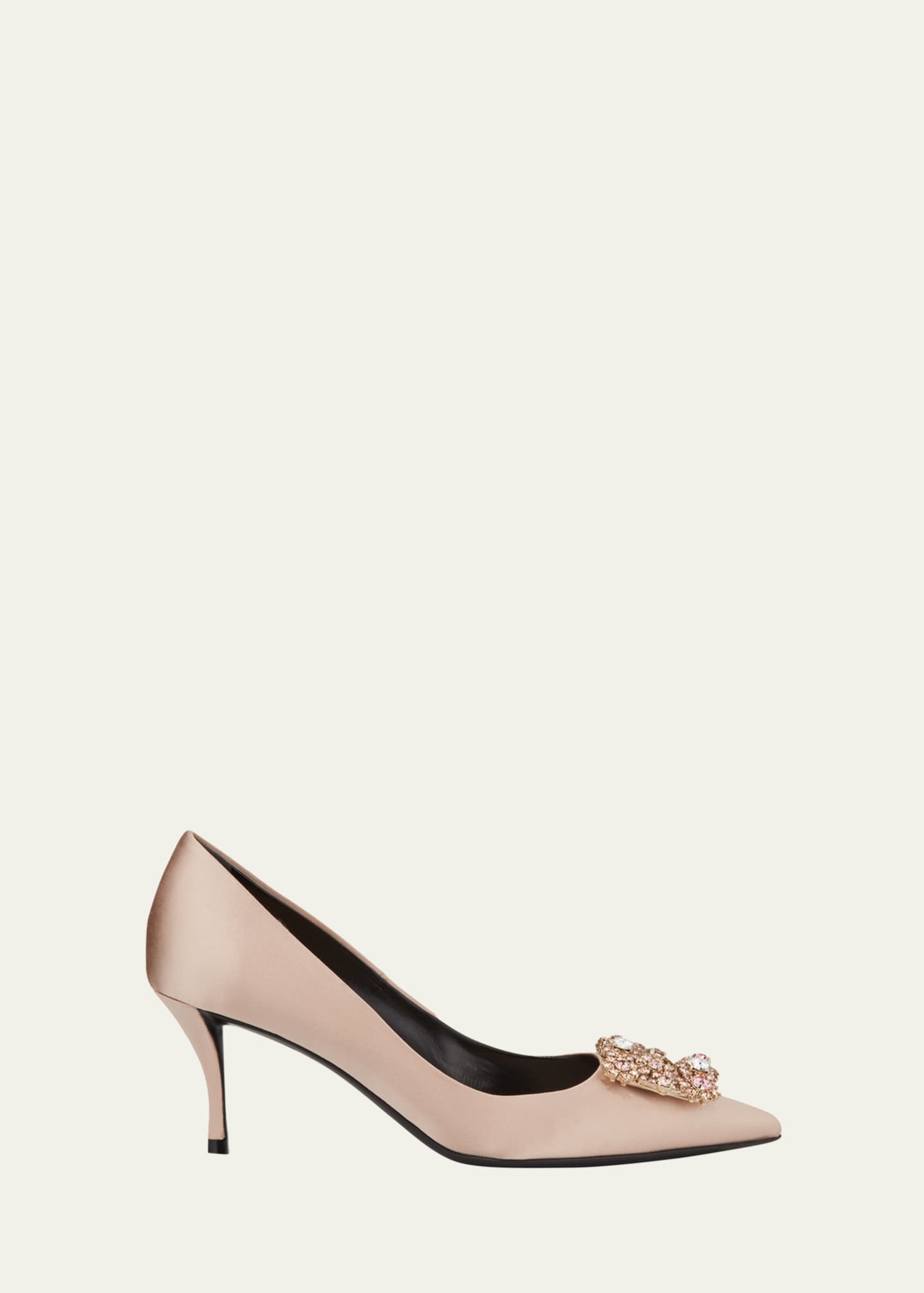Champagne satin pumps hotsell