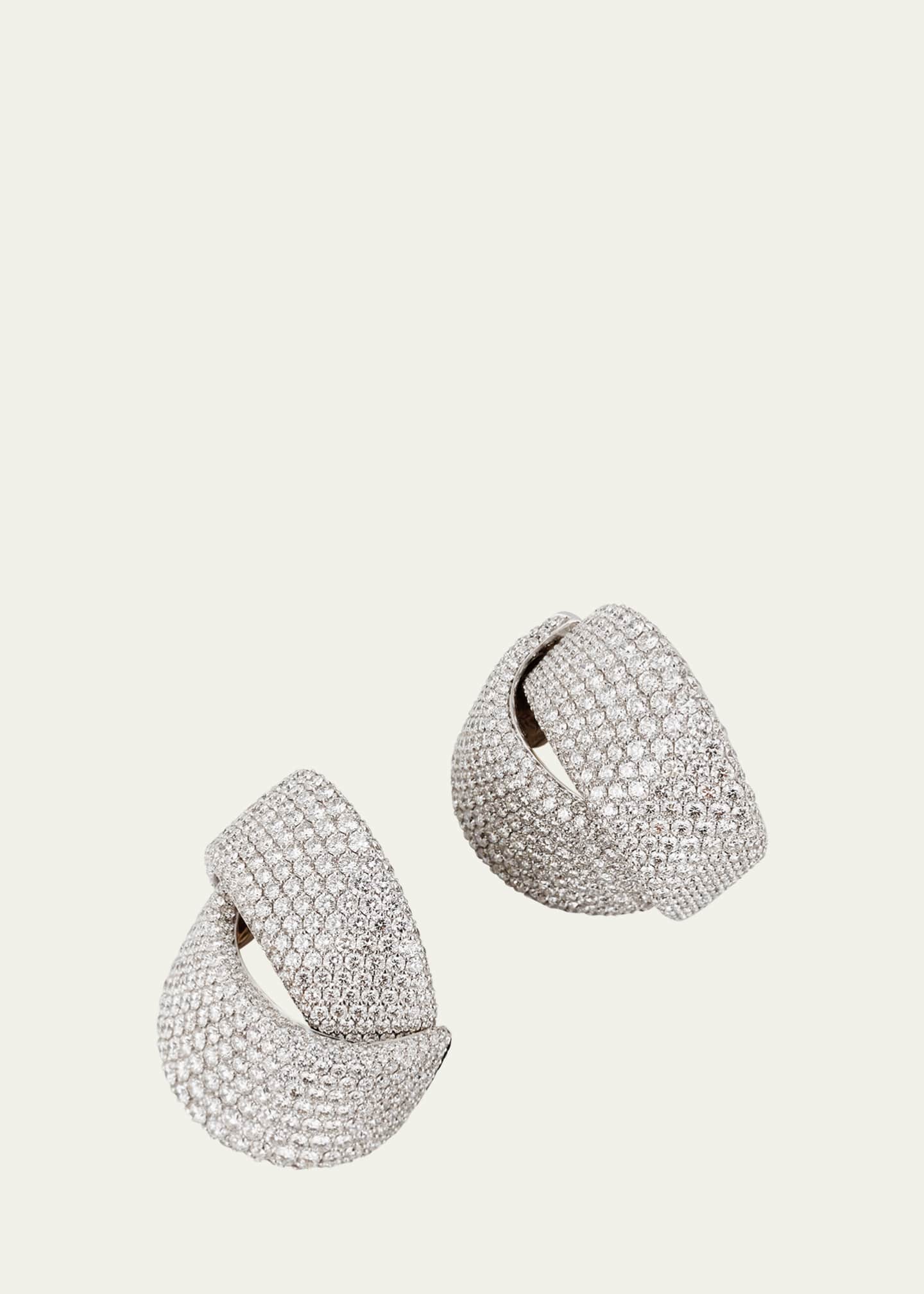 Vhernier White Gold White Diamond 10.65tcw Earclips Image 3 of 4