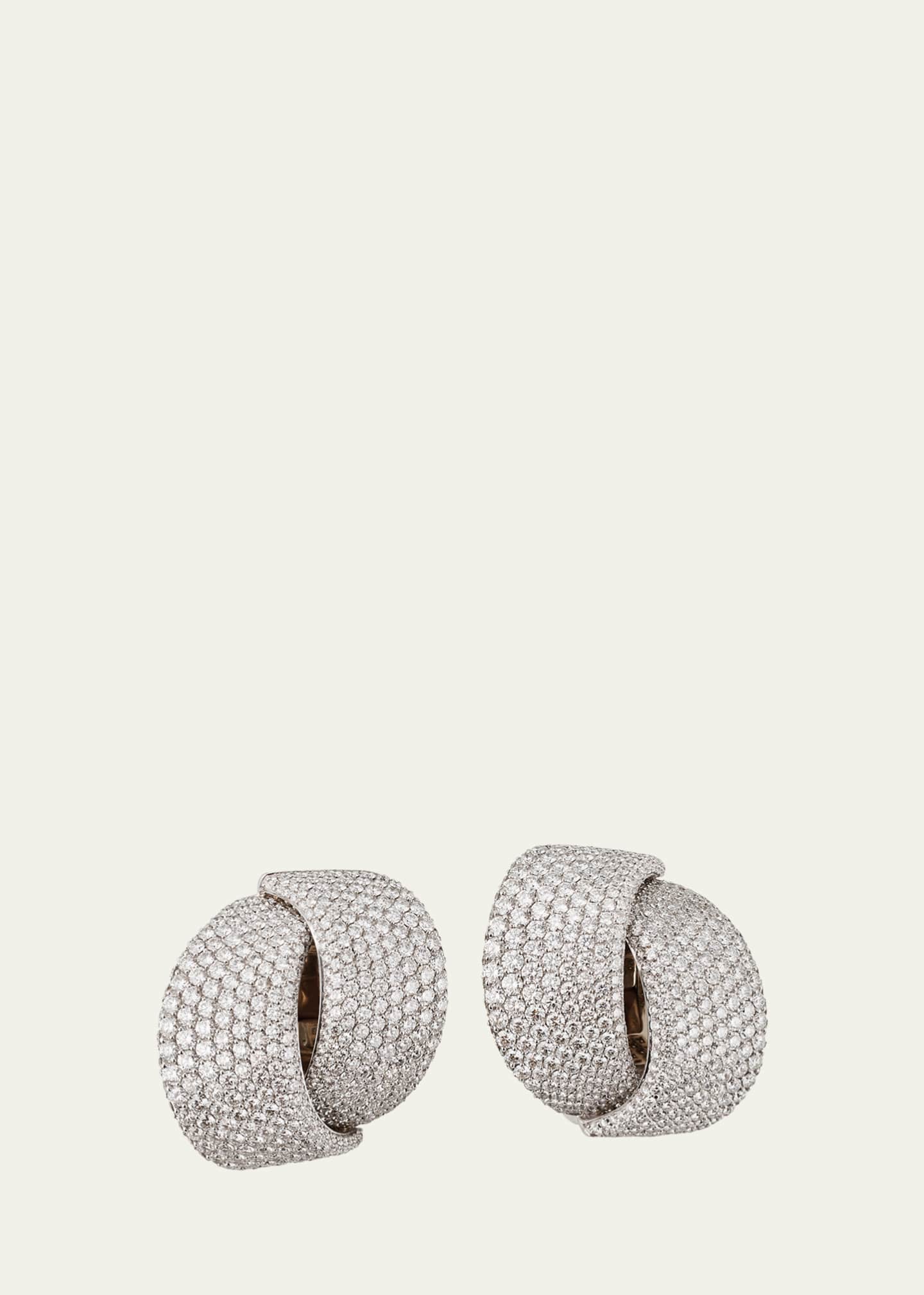 Vhernier White Gold White Diamond 10.65tcw Earclips Image 1 of 4