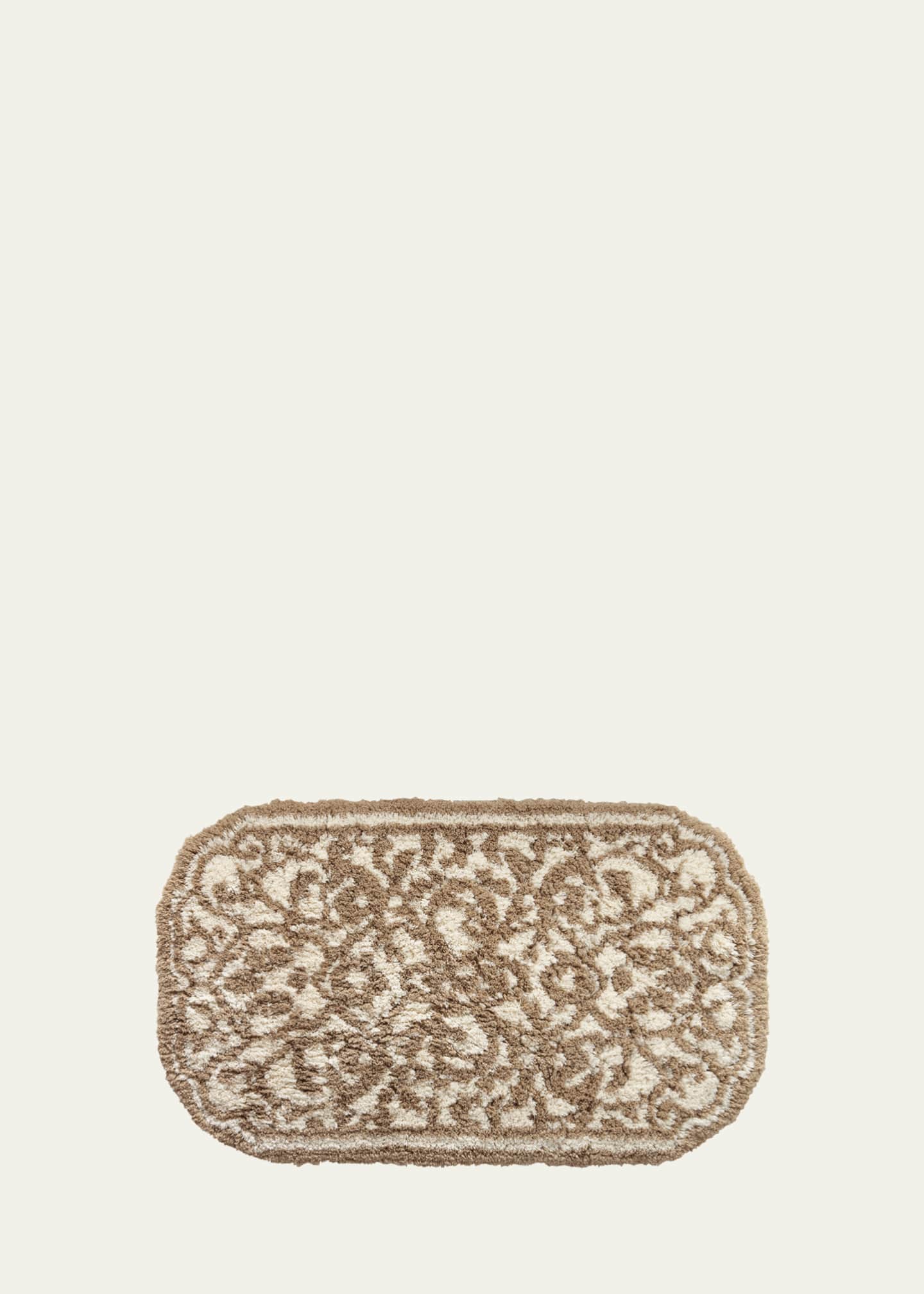 Graccioza Damask Bath Rug Image 1 of 2