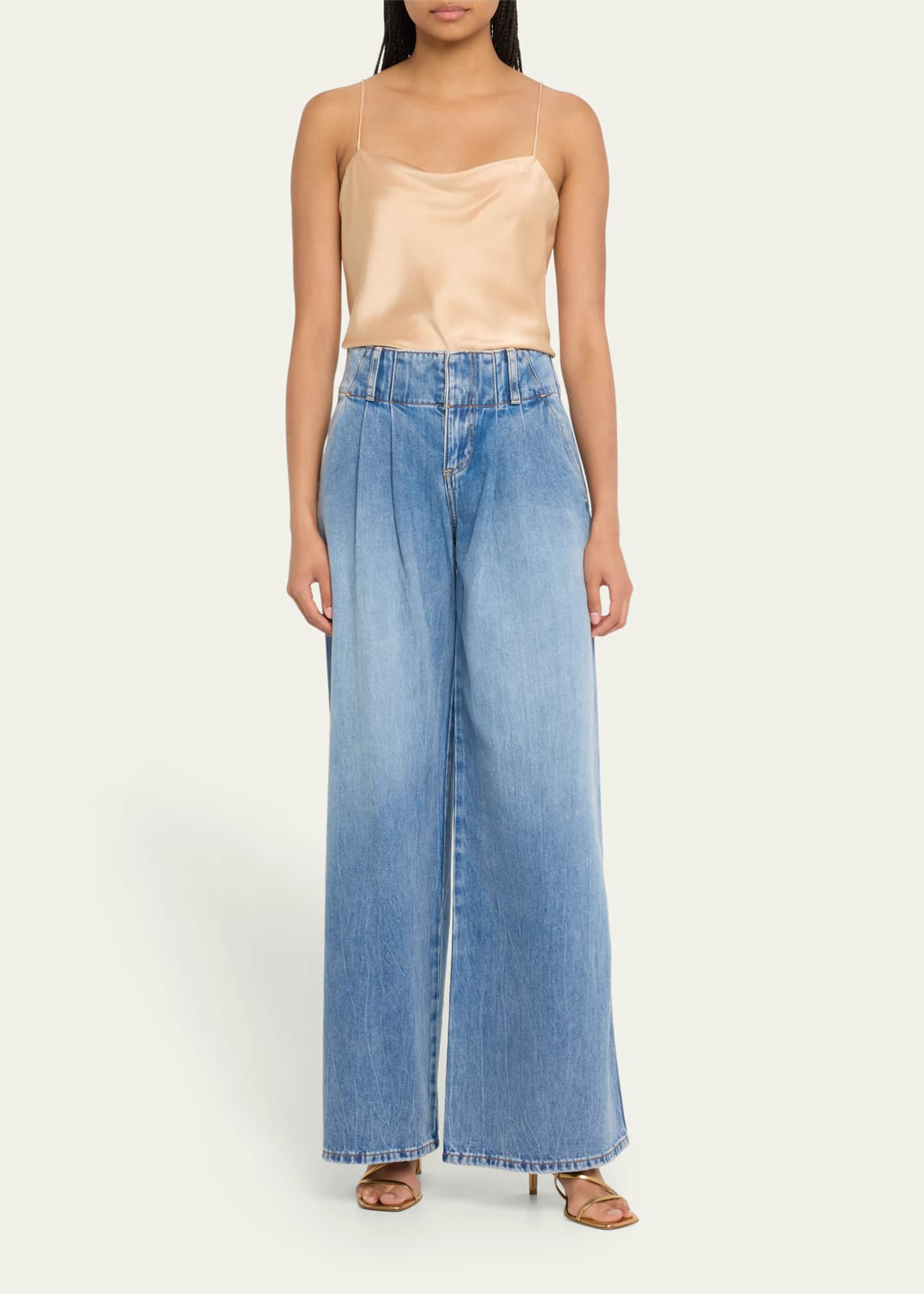 Alice Olivia Harmon Drapey Slip Tank