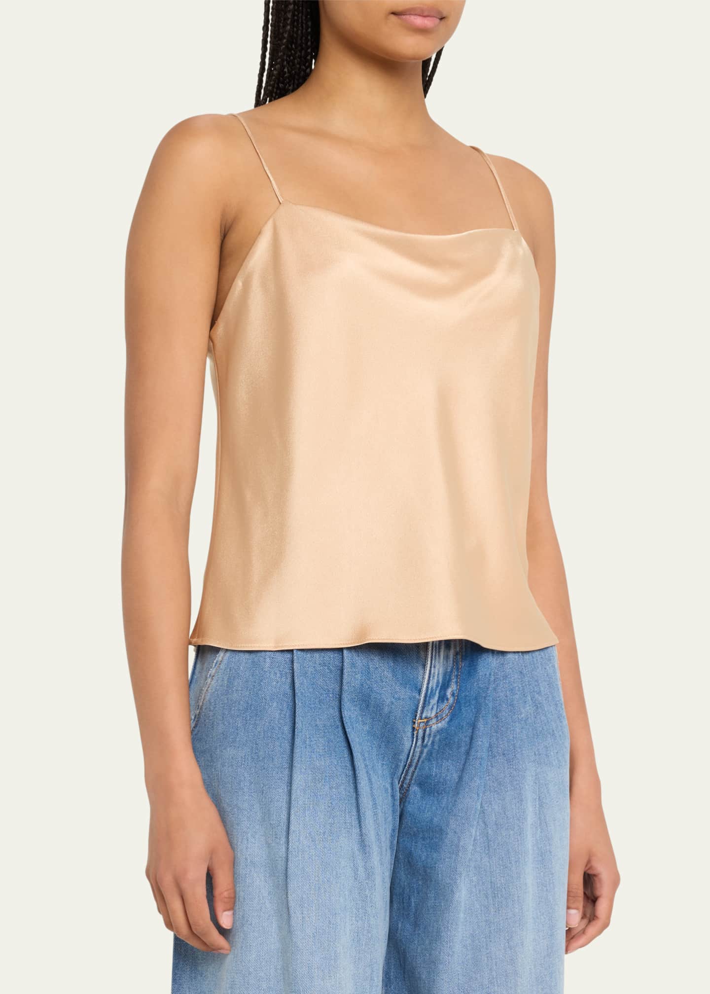 Alice Olivia Harmon Drapey Slip Tank
