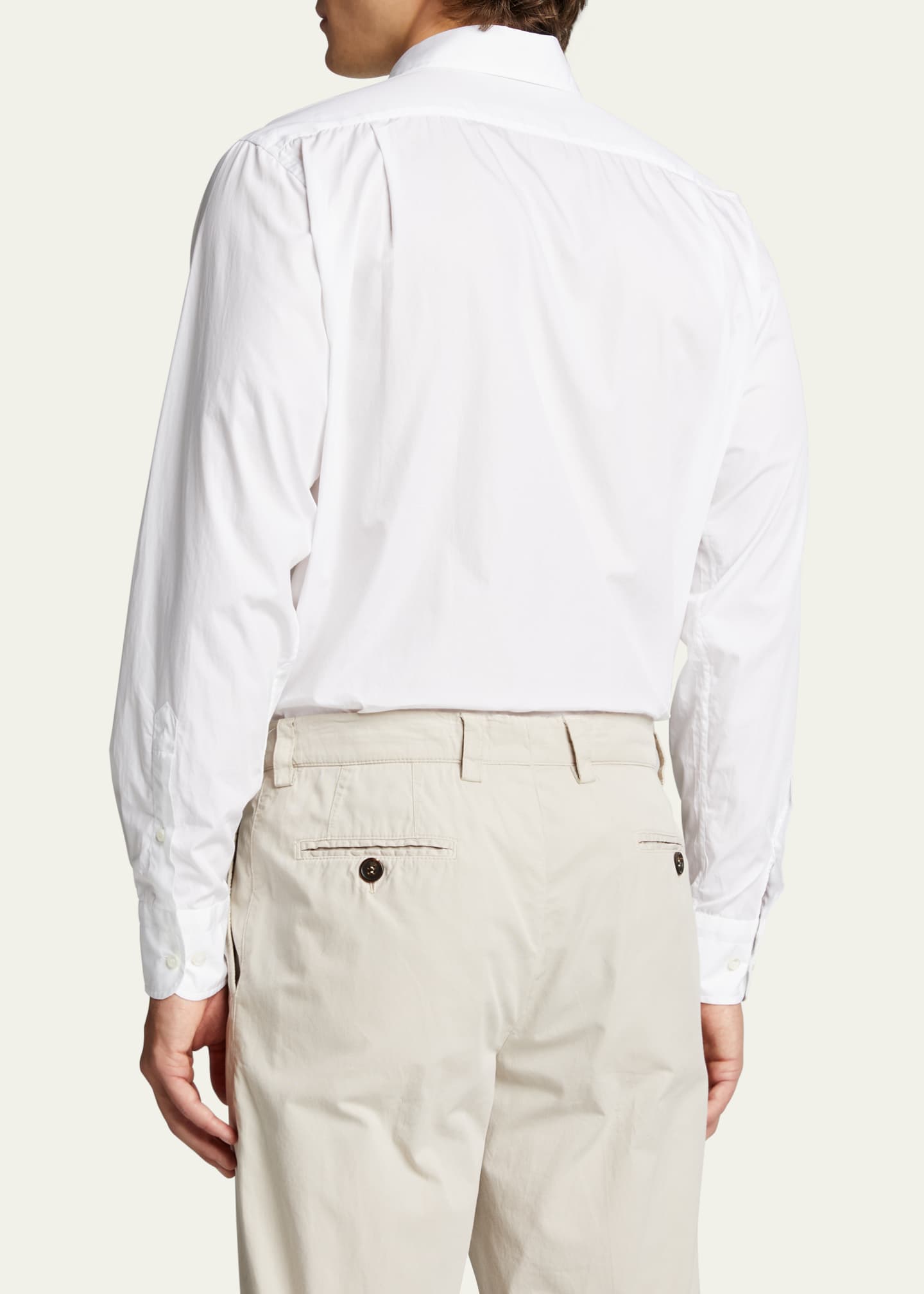 Loro Piana Men's Andre Cotton Poplin Shirt Image 3 of 5