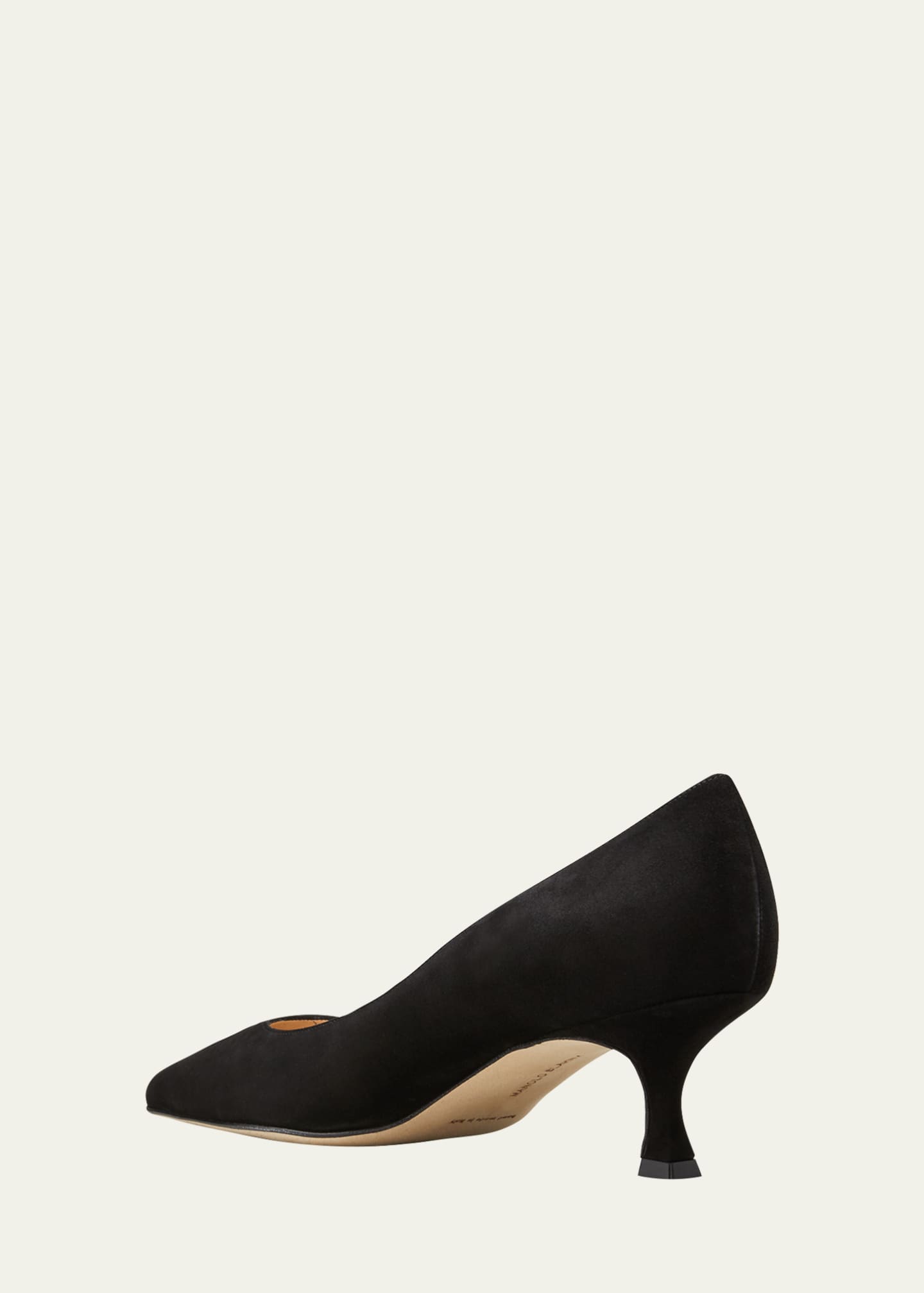 Manolo Blahnik Srila Suede Low-Heel Pump Image 4 of 5