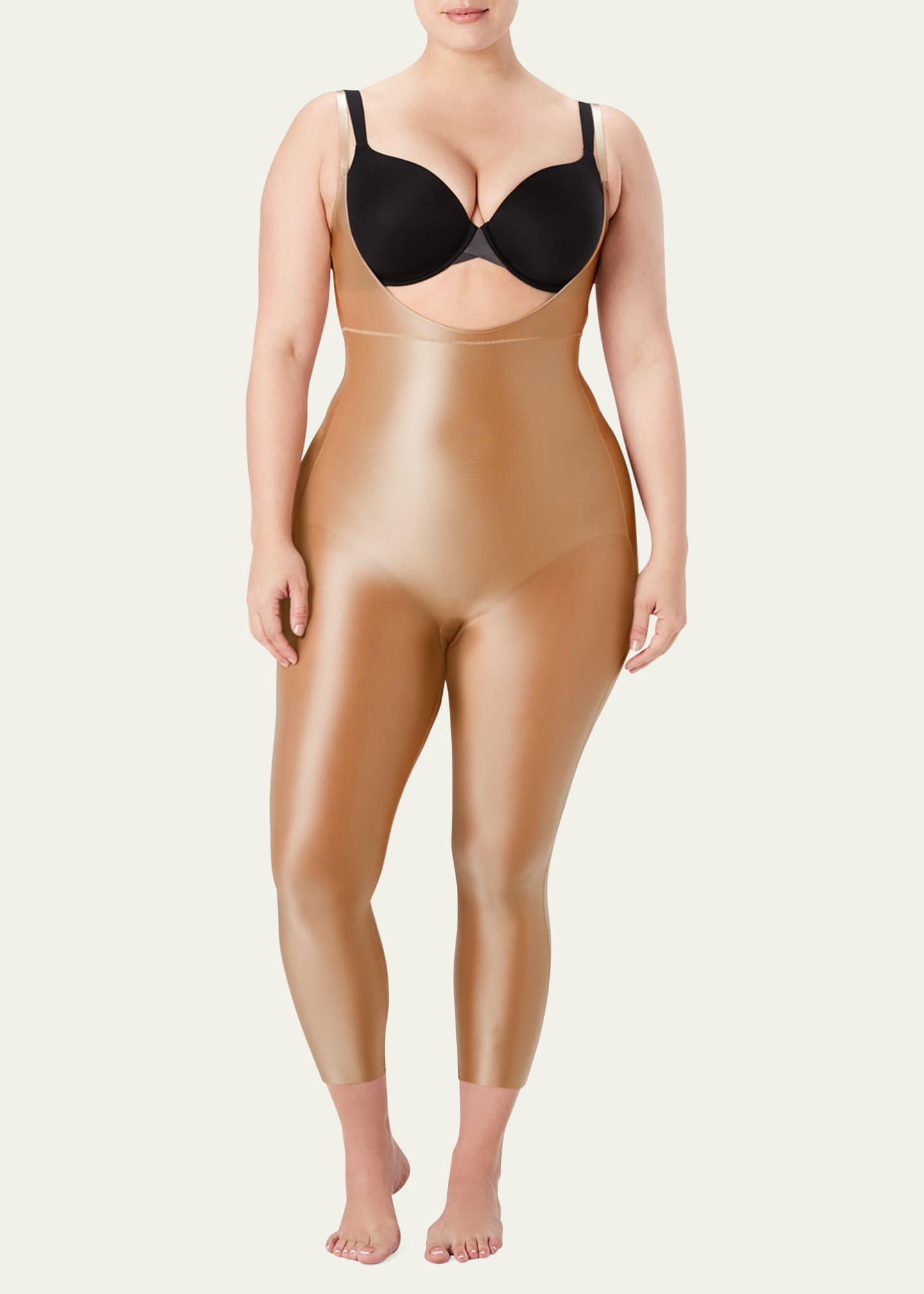 Spanx Suit Your Fancy open bust shaping catsuit in broadway beige