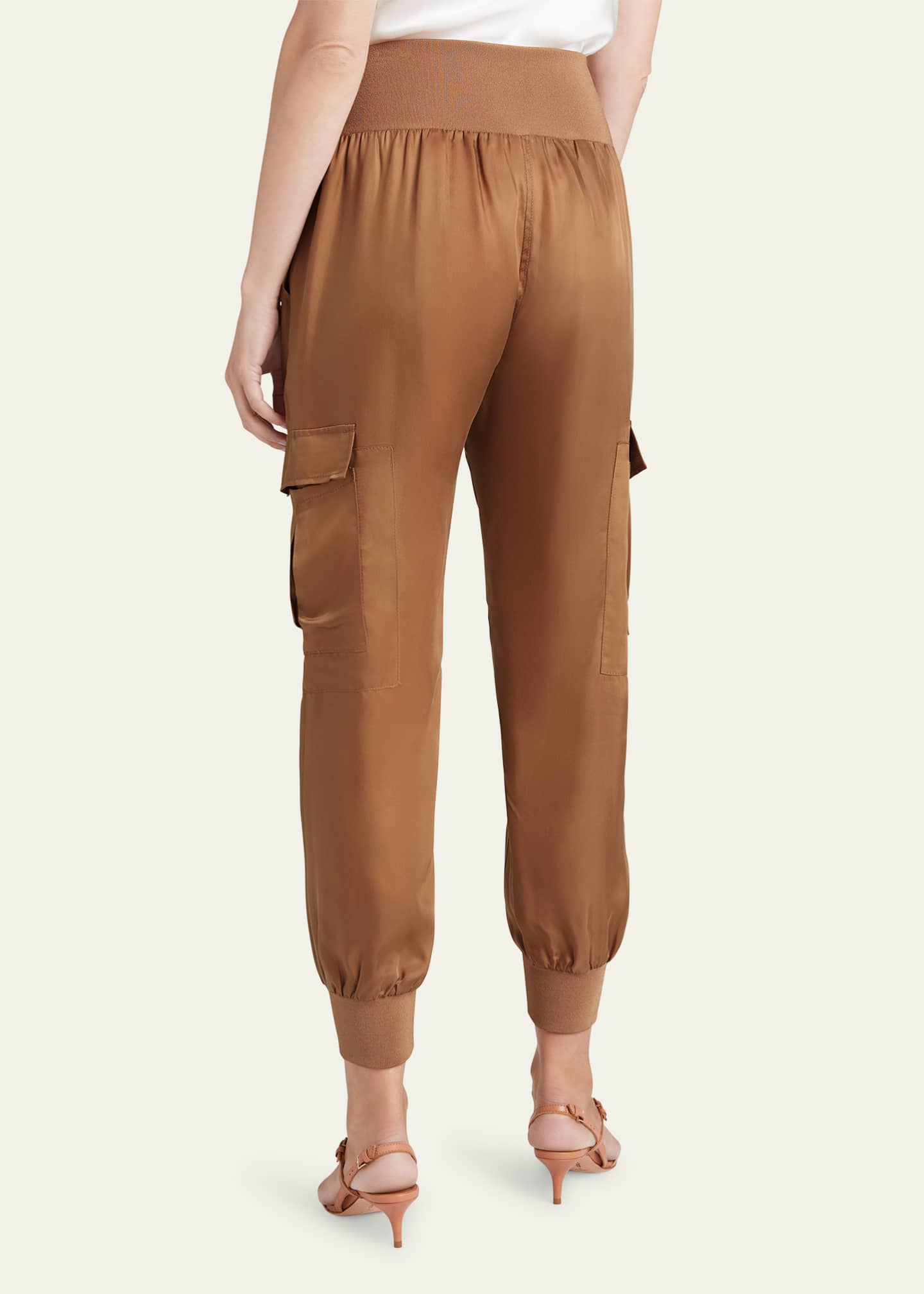 Cinq a Sept Tous Les Jours Giles Satin Jogger Pants Image 3 of 4