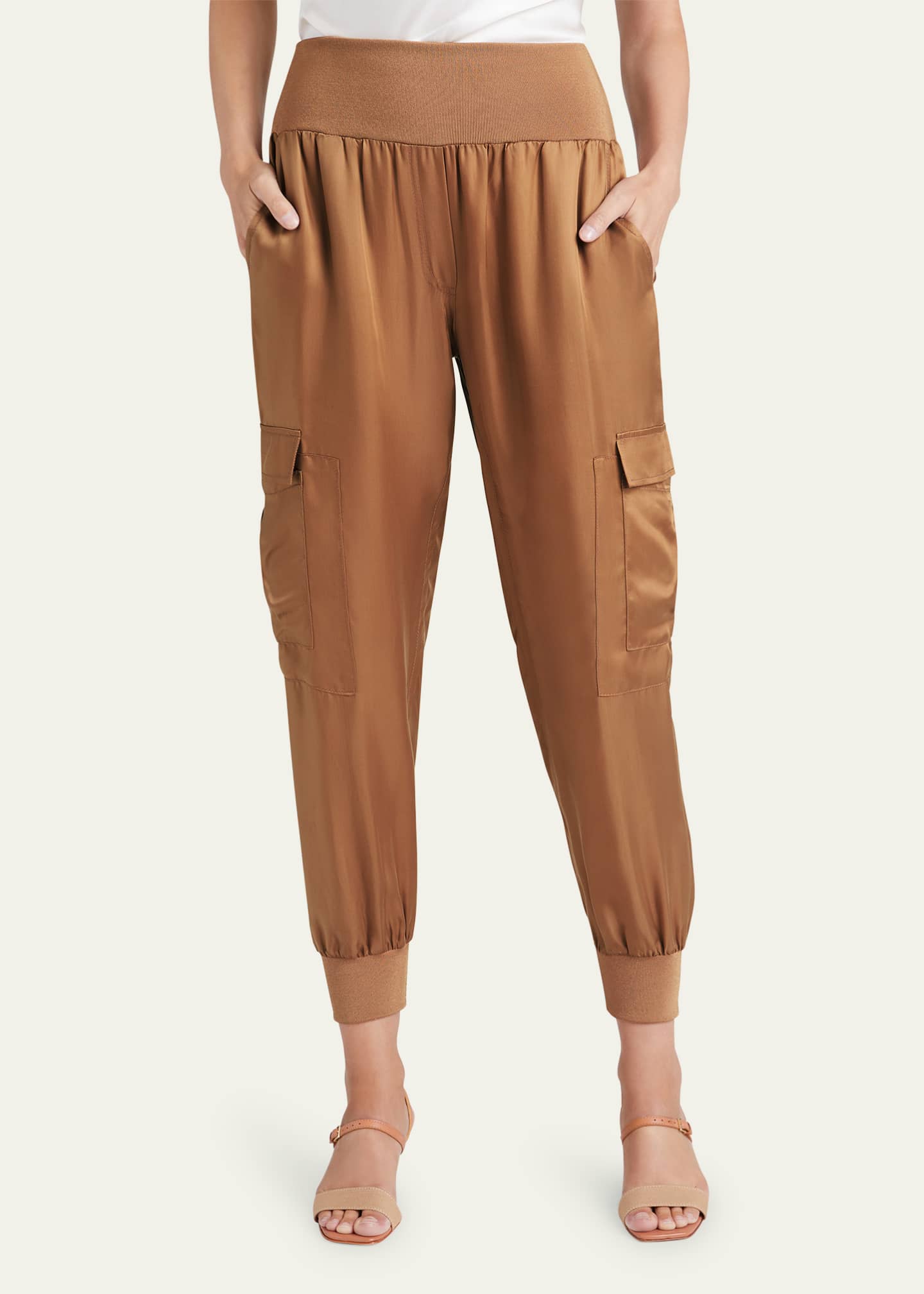Cinq a Sept Tous Les Jours Giles Satin Jogger Pants Image 4 of 4