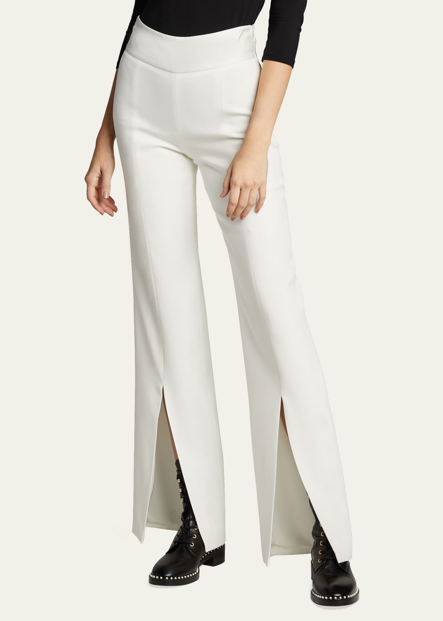 TAN KNIT SIDE SLIT + TIE PANT – L'ABEYE