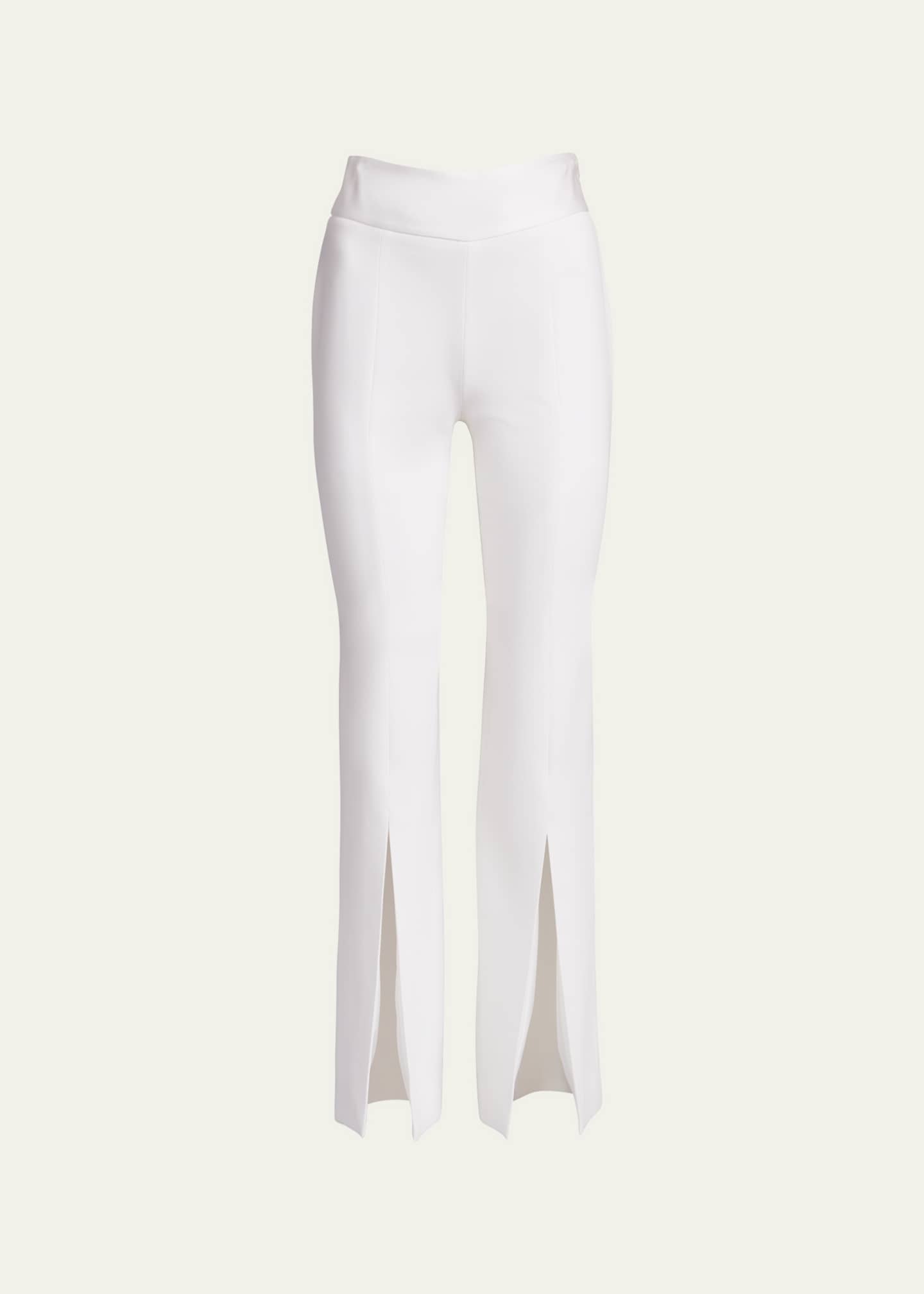 SIMKHAI Satin-Combo Front-Slit Pants - Bergdorf Goodman