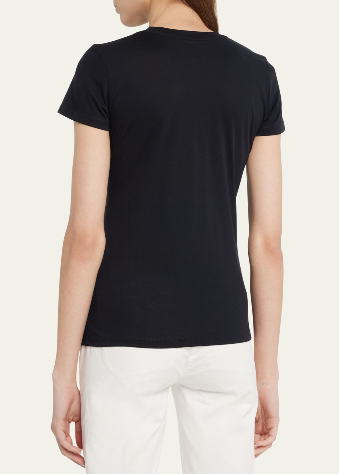 Vince Essential Crewneck Pima Cotton Tee Image 3 of 5
