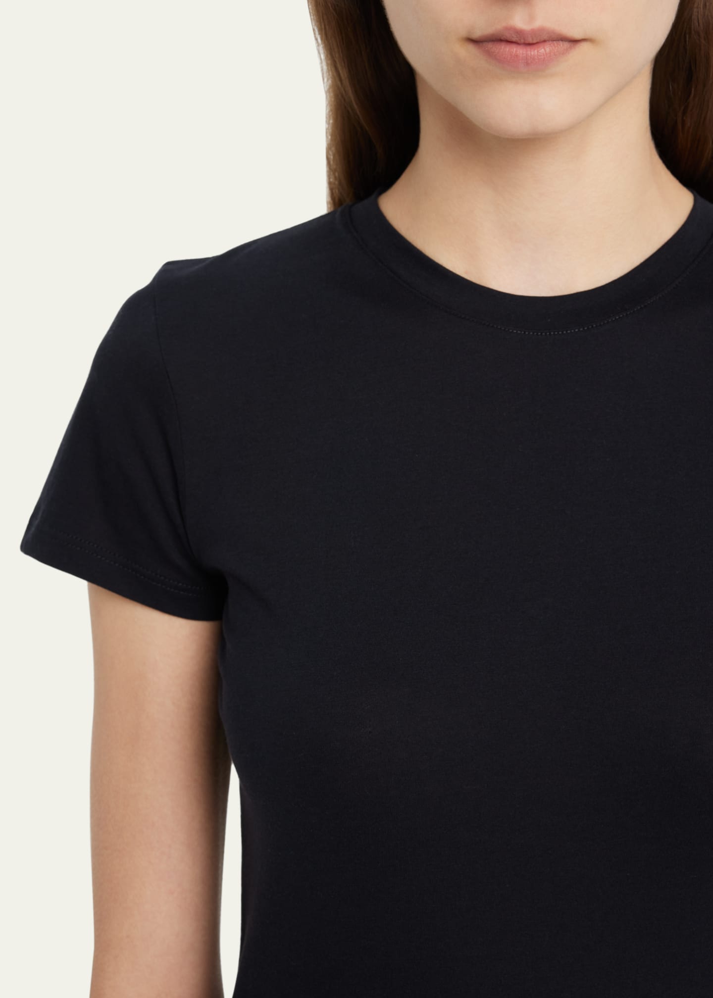 Vince Essential Crewneck Pima Cotton Tee Image 5 of 5