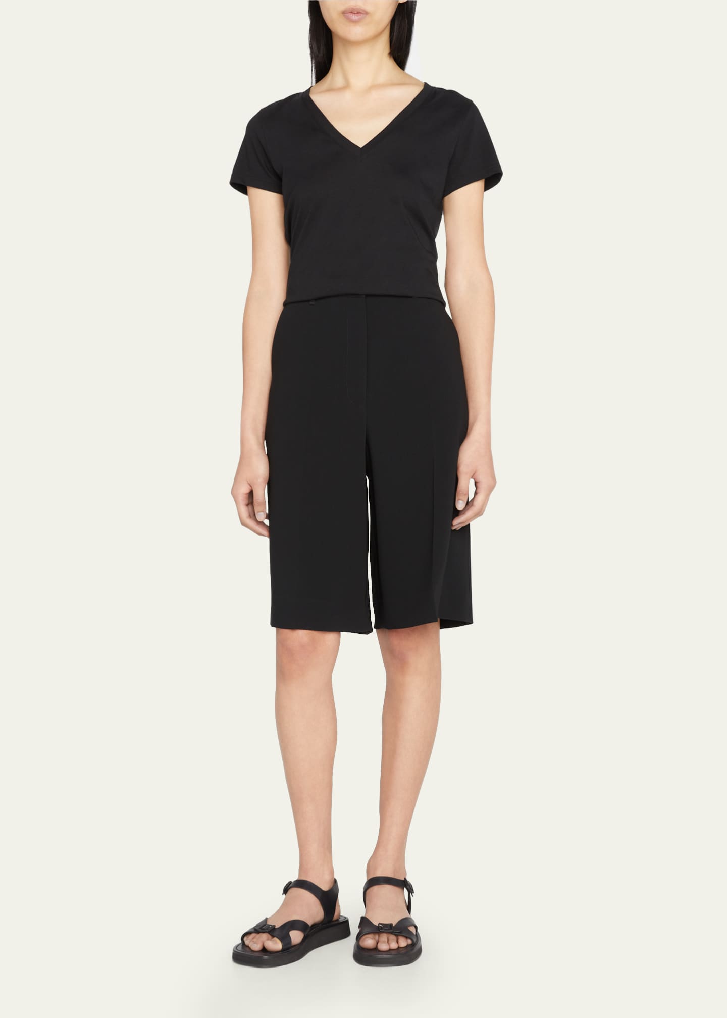 Vince Essential Pima Cotton V-Neck Tee Image 2 of 5