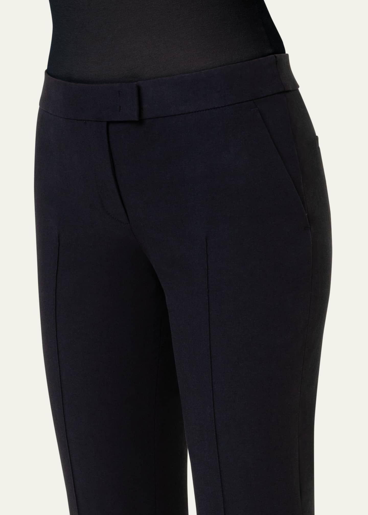Akris punto Frankie Straight-Leg Cotton-Stretch Cropped Pants Image 5 of 5