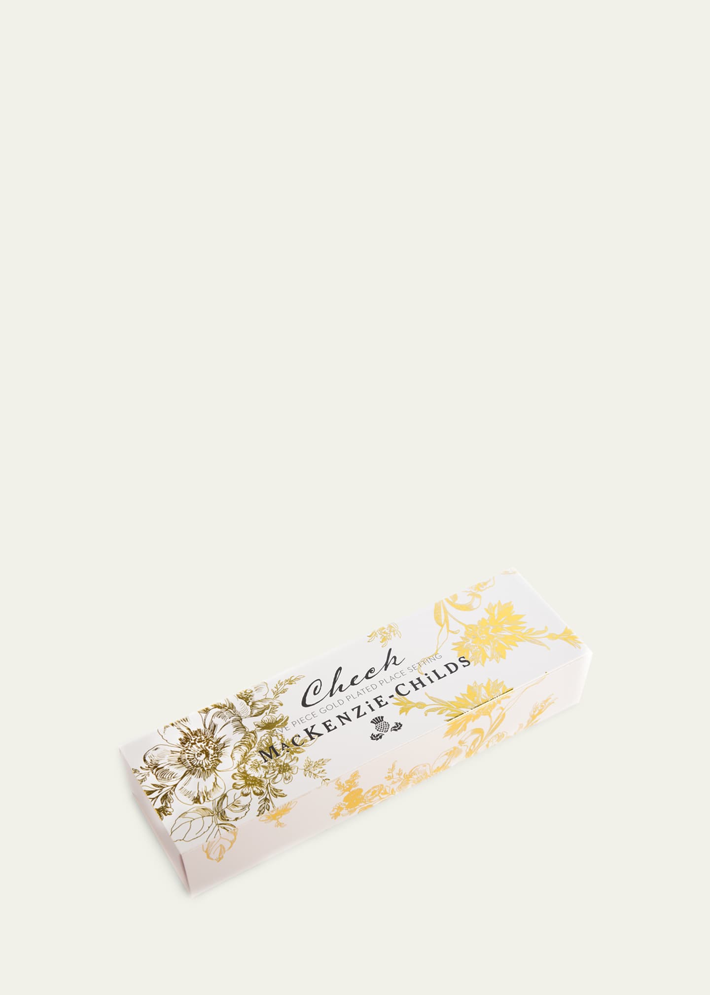 5-Piece Check Gold-Plate Place Setting