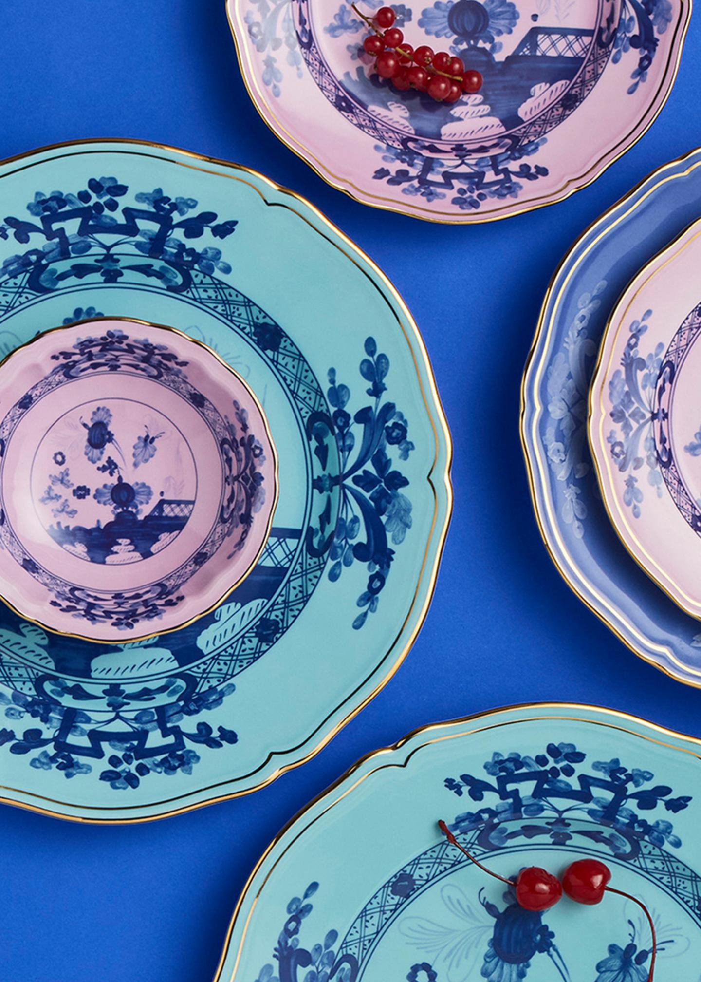 マーストリヒトAurorea 皿 古道具 blue flow ブロカント Ginori 1735 Oriente Italiano Soup Plate, Porpora - Bergdorf Goodman