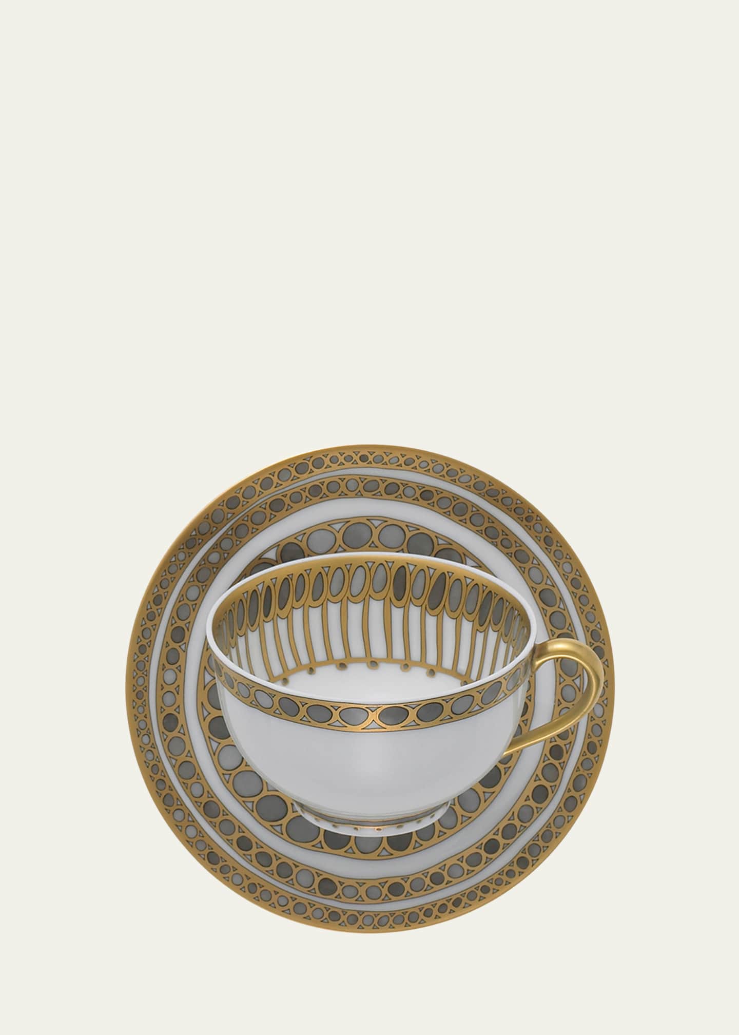 Haviland & Parlon Syracuse Taupe Cup & Saucer