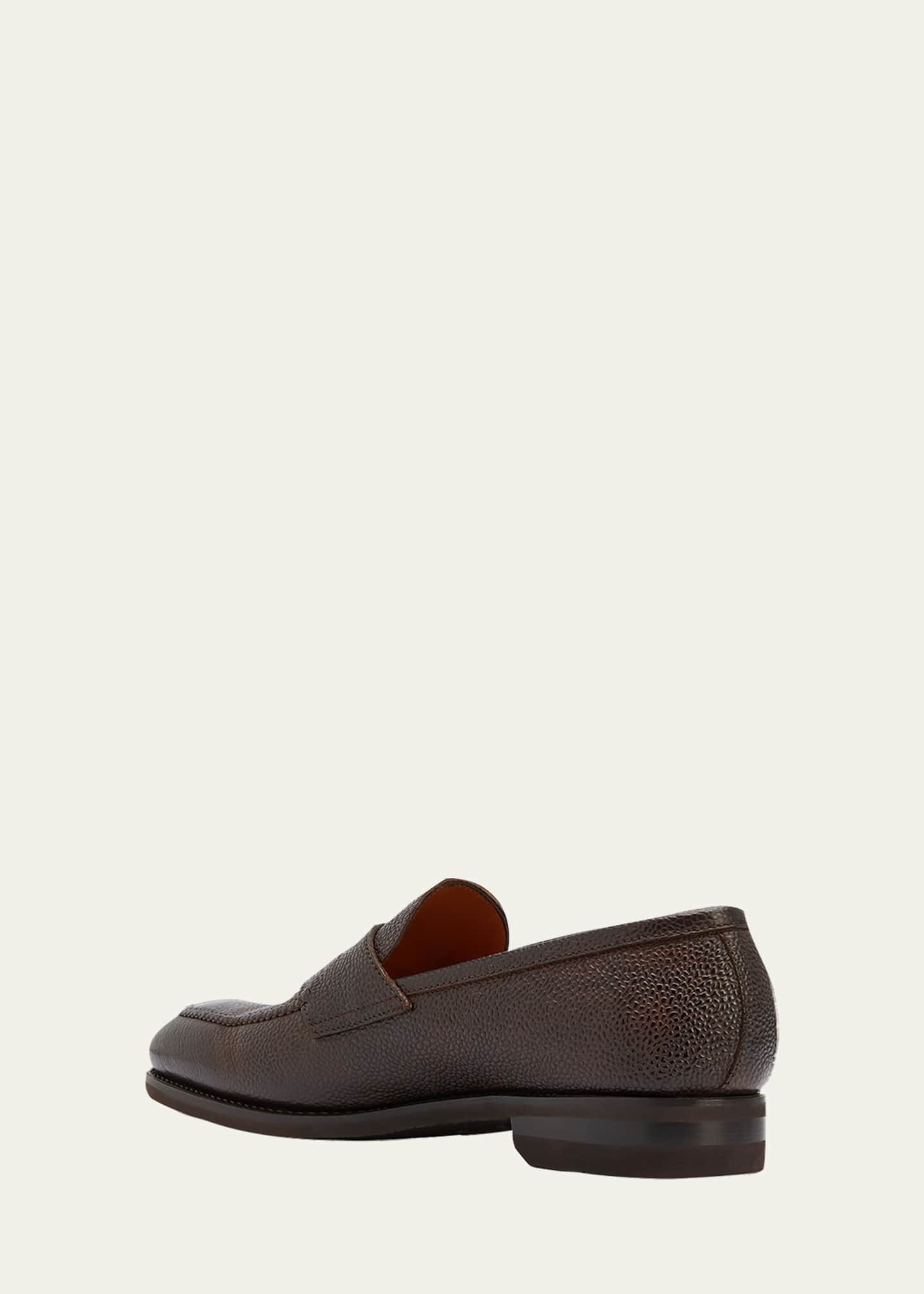 Bontoni Men's Principe Grain Loafer Pebble Rubber Sole Image 4 of 5