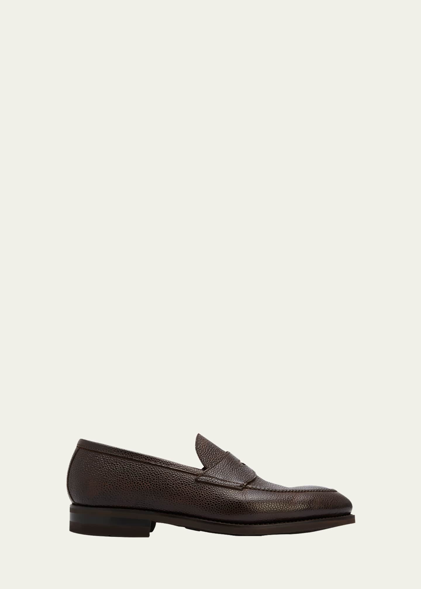 Bontoni Men's Principe Grain Loafer Pebble Rubber Sole Image 1 of 5