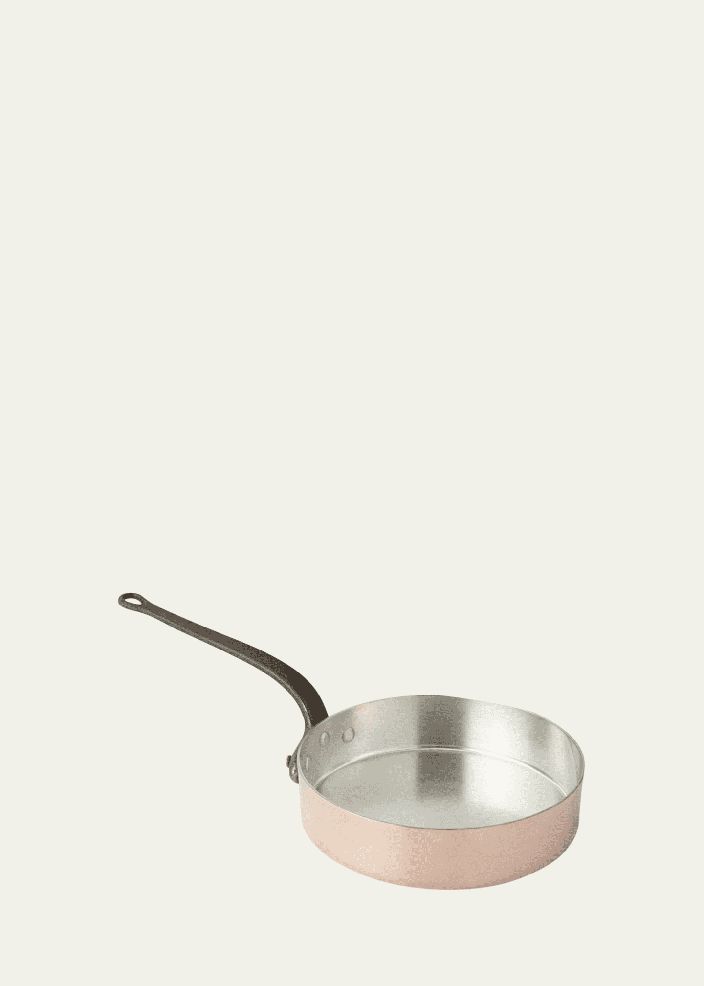 Duparquet Copper Cookware Solid Copper Saute Pan with Silver Lining