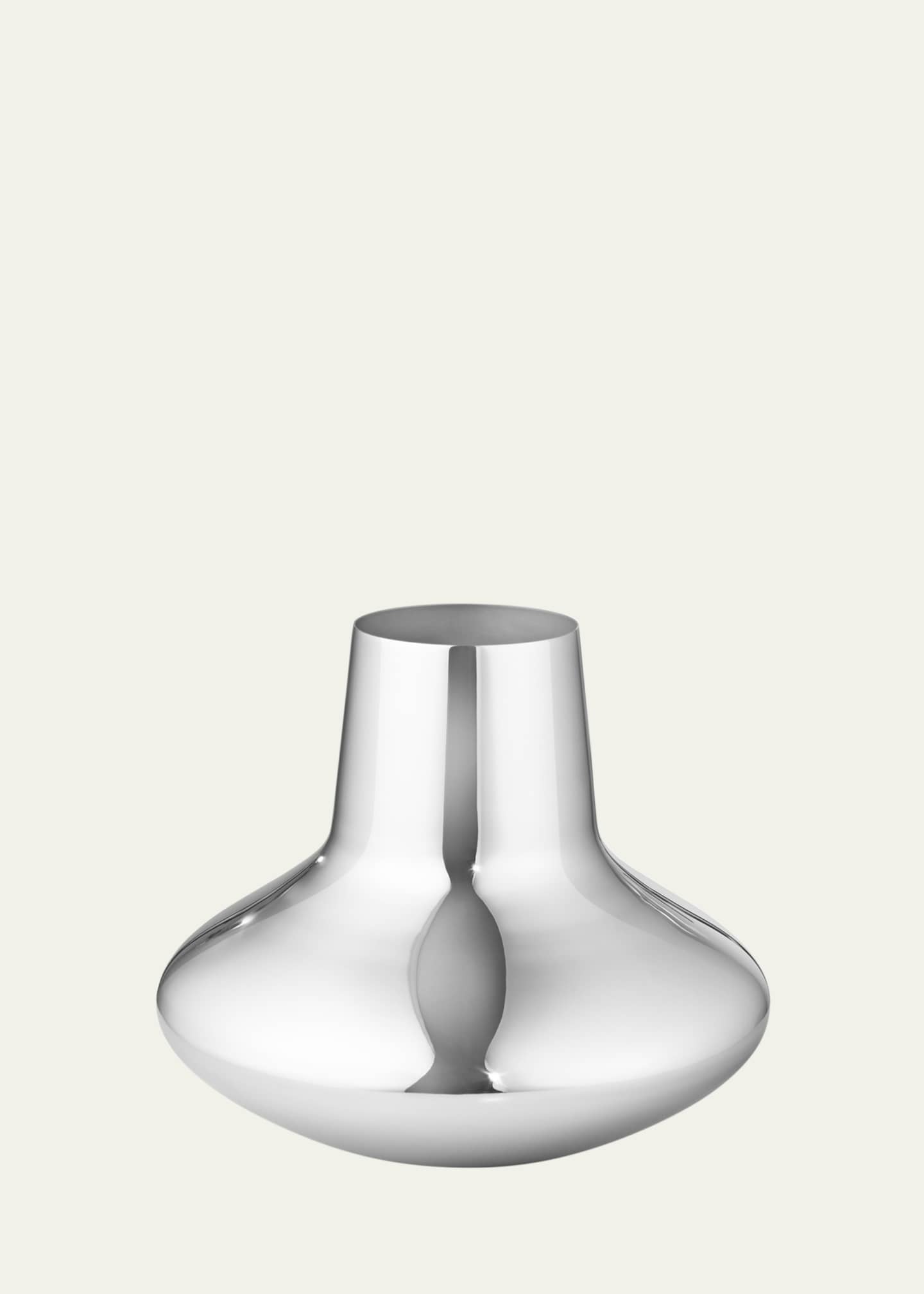 Georg Jensen Stainless Steel Vase, 8.8"T