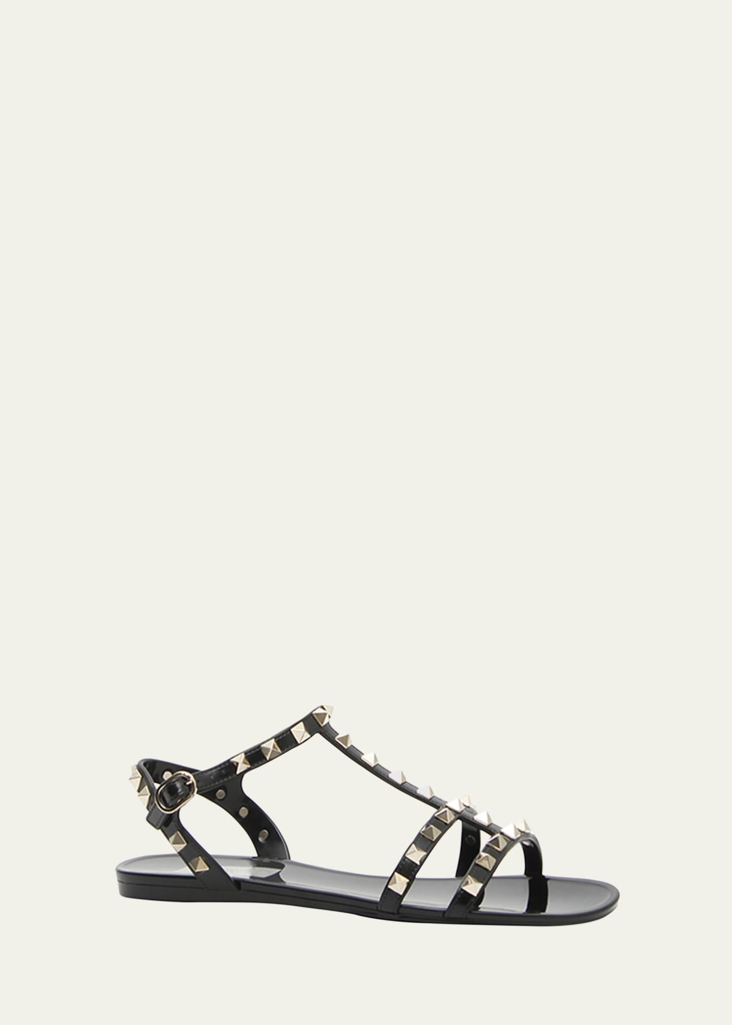 Valentino Garavani Rockstud Jelly Flat Gladiator Sandals Image 1 of 6