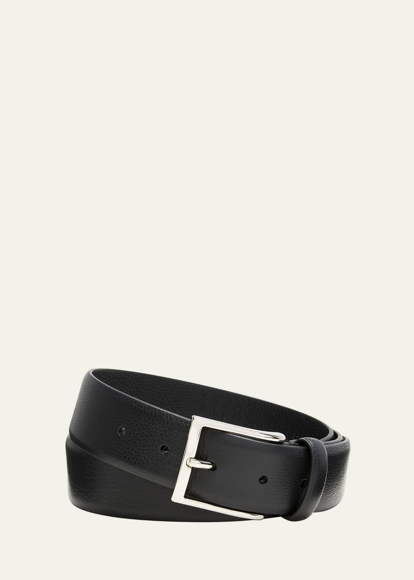 Simonnot Godard Men's Galuchat Grained Leather Belt, 35mm Image 1 of 2