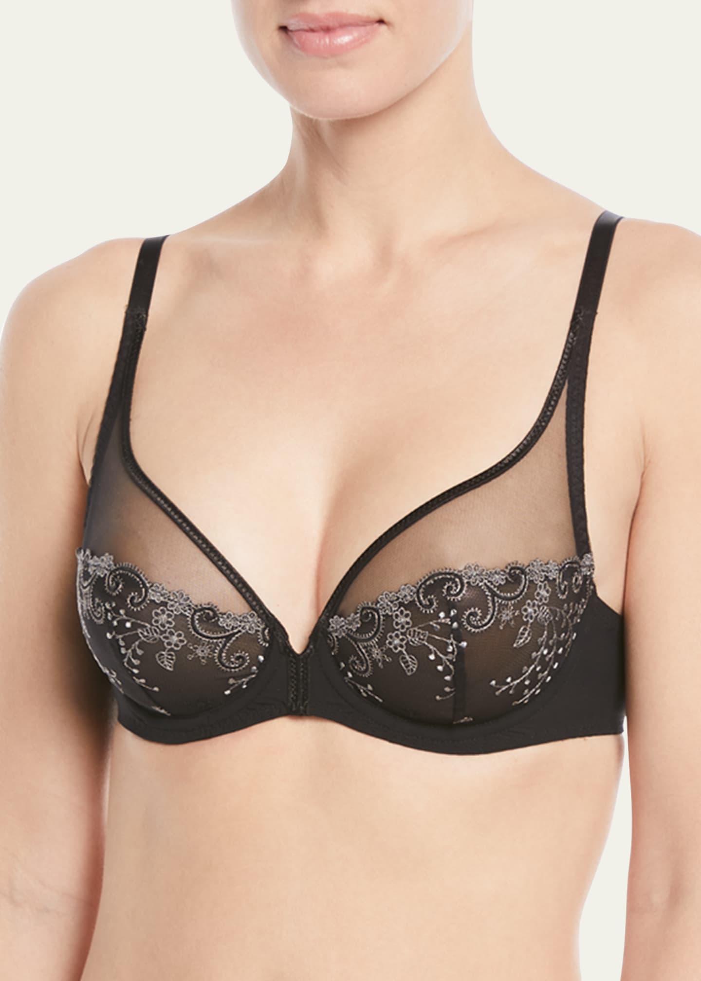 Simone Perele Delice Two-Part Full-Cup Sheer Plunge Bra Image 2 of 3
