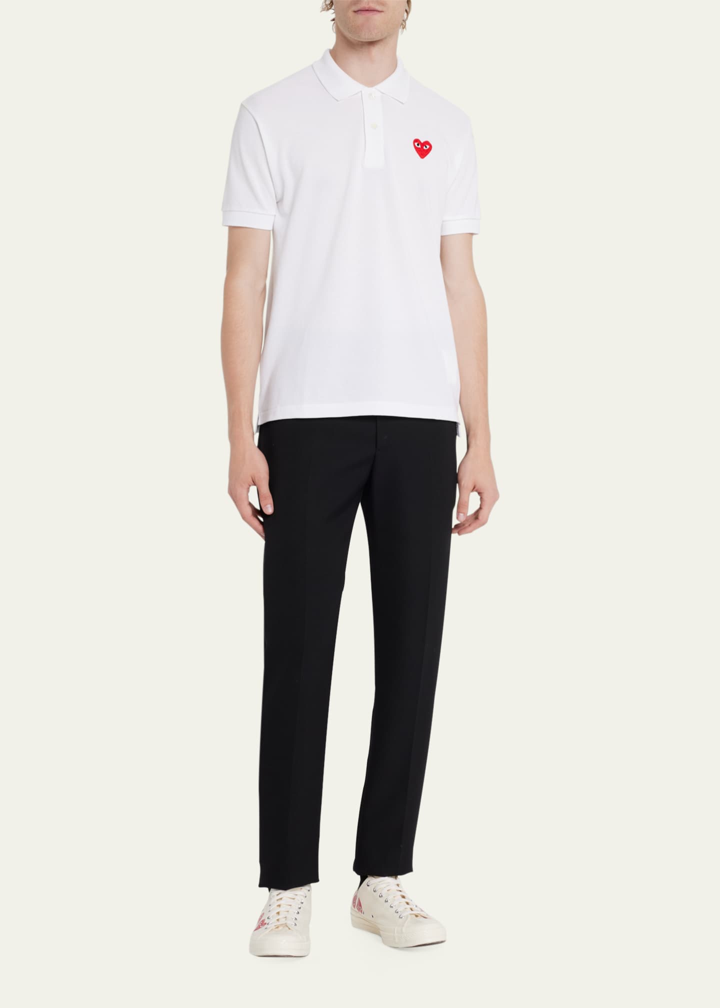 Comme des Garcons Men's Polo Shirt with Heart Image 2 of 5