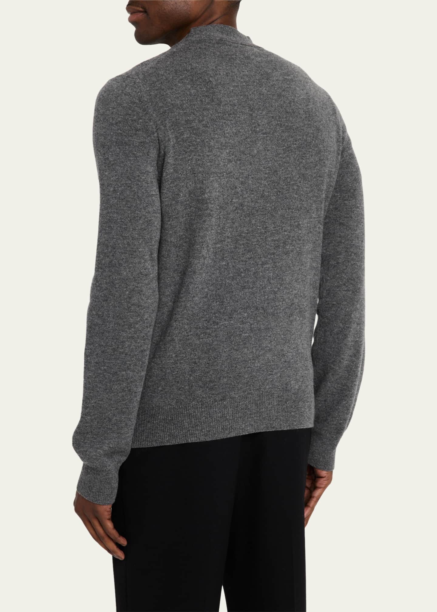 Comme des Garcons Men's Small Heart Wool Cardigan Sweater