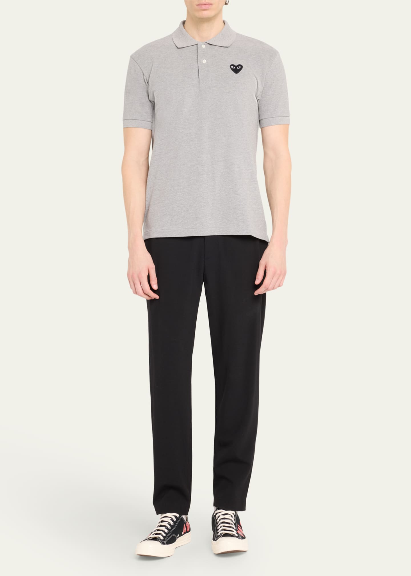 Comme des Garcons Men's Heart Polo Shirt Image 2 of 5