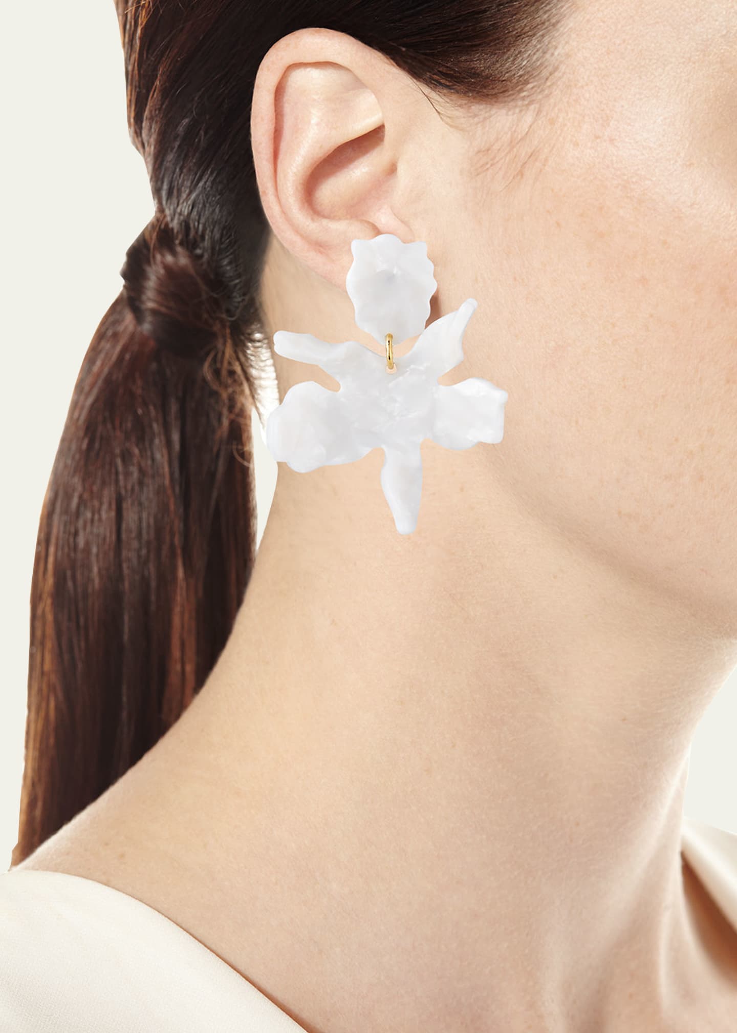 Lele Sadoughi Small Paper Lily Earrings Image 2 of 2
