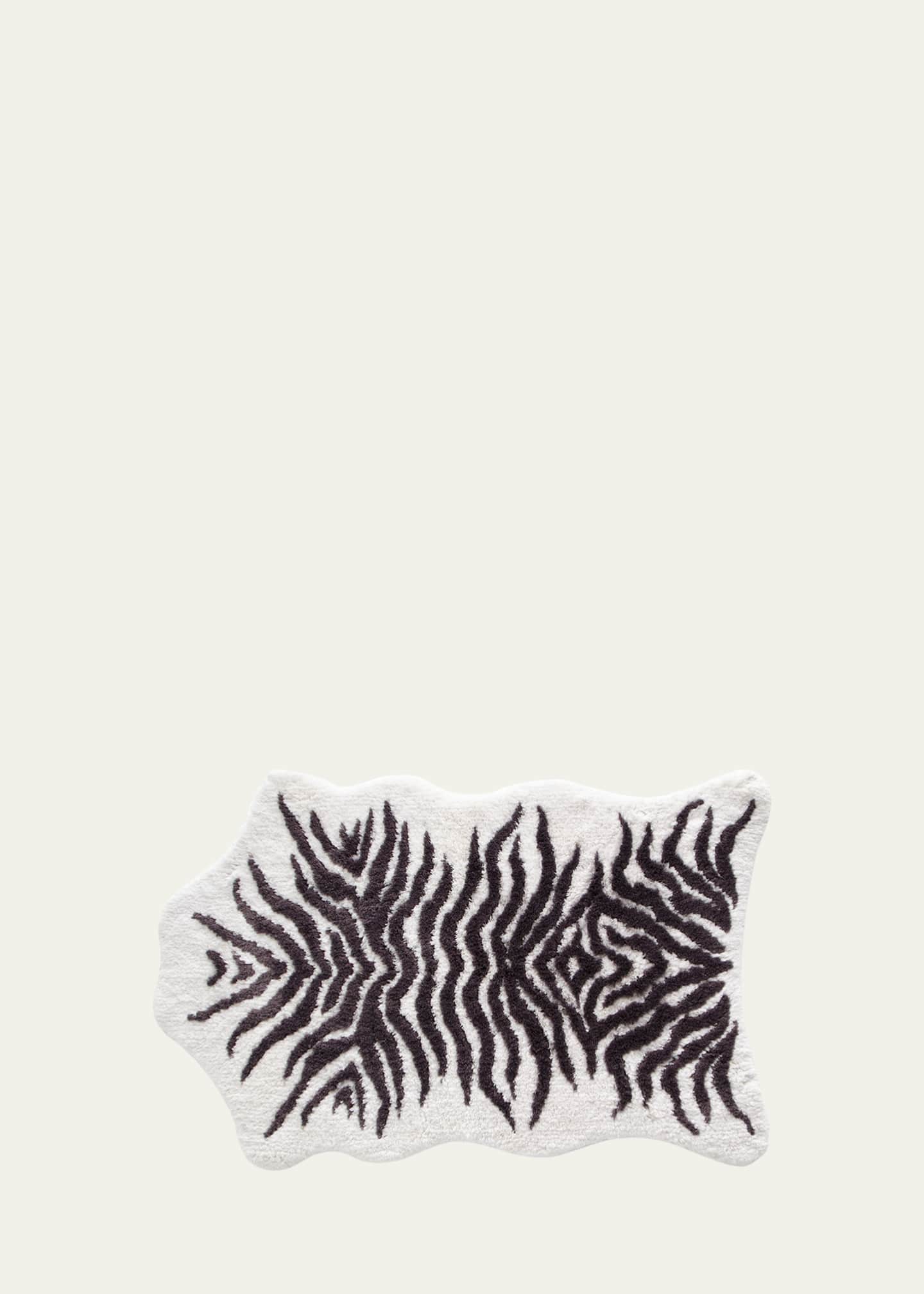 Graccioza Mountain Zebra Bath Rug, 35" x 59" Image 1 of 2