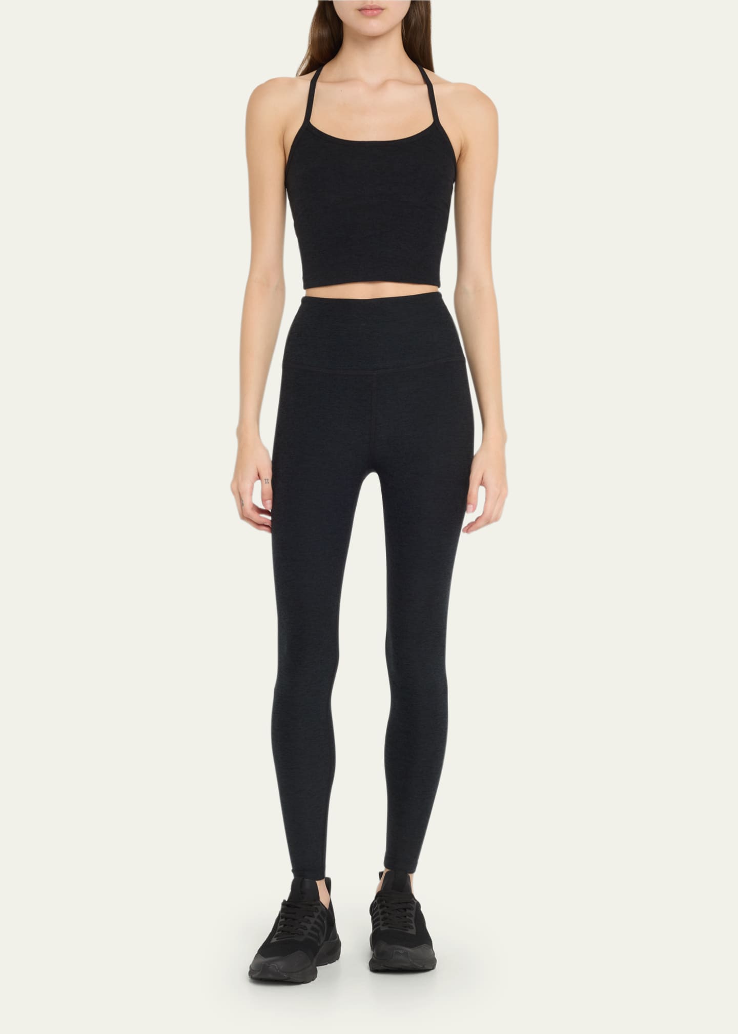 Beyond Yoga Caught in the Midi High-Waist Space-Dye Leggings Image 2 of 5