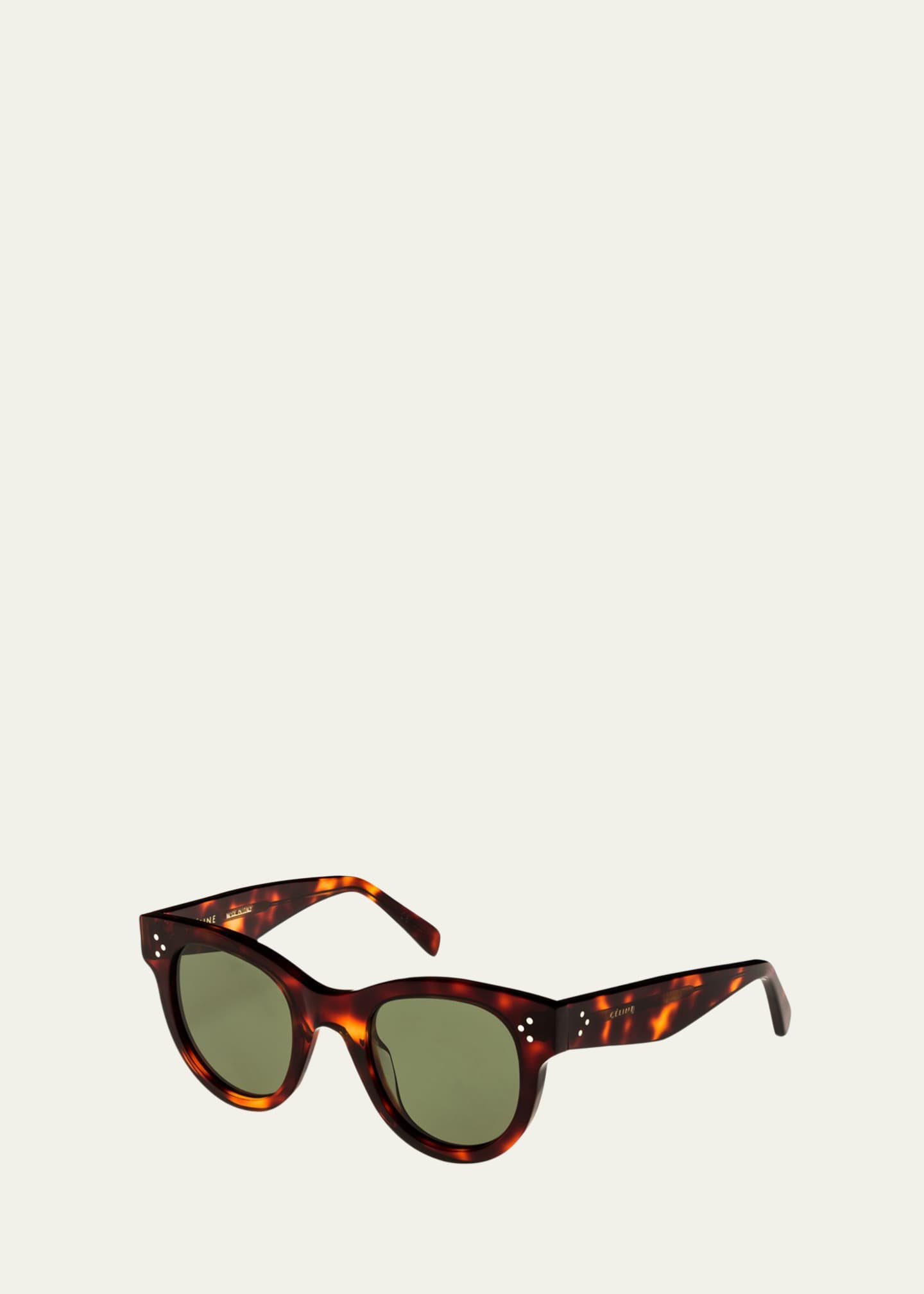 Celine Studded Acetate Sunglasses w/ Mineral Lenses, Brown - Bergdorf ...