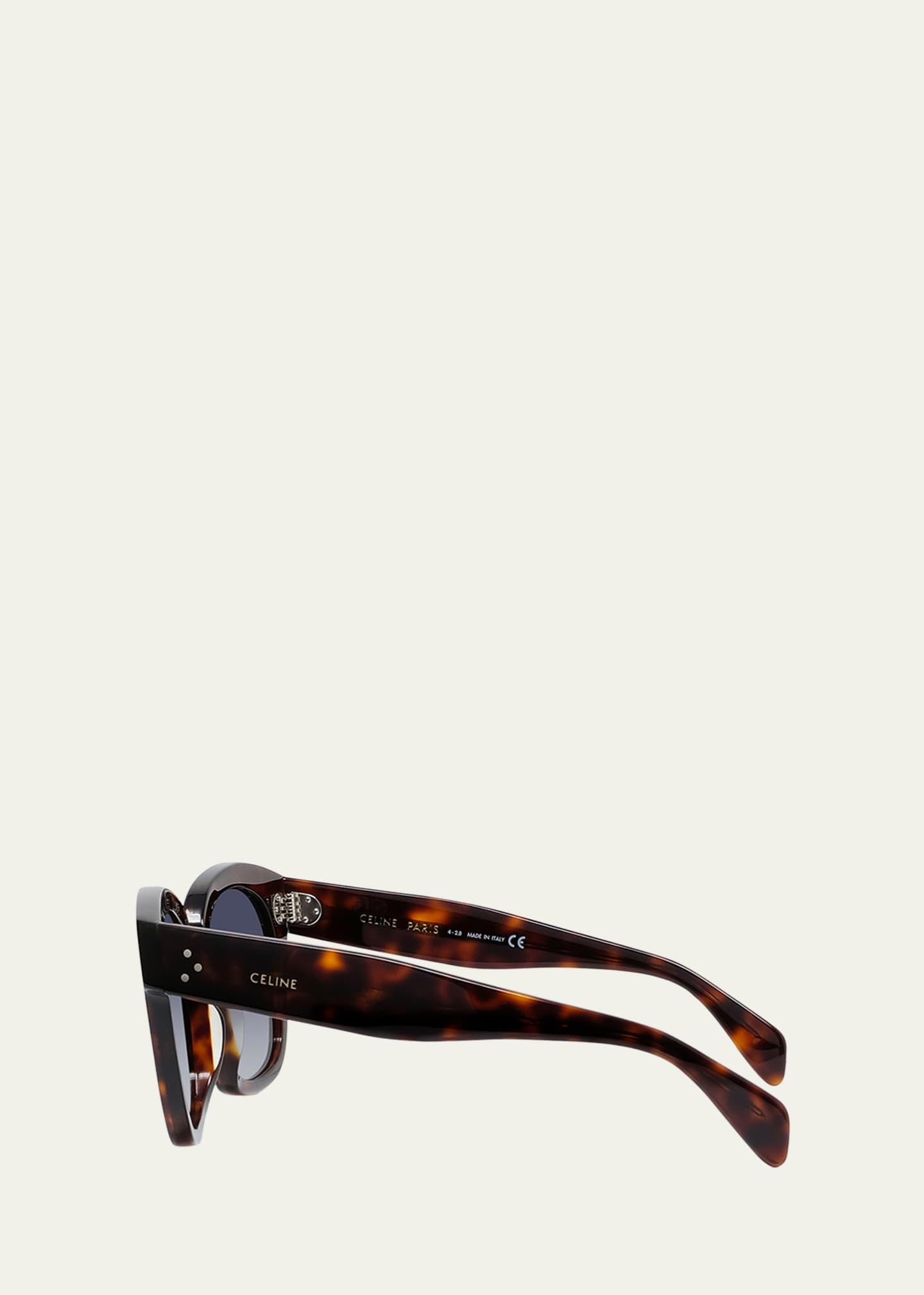 Celine Square Polarized Acetate Sunglasses, Blue Pattern