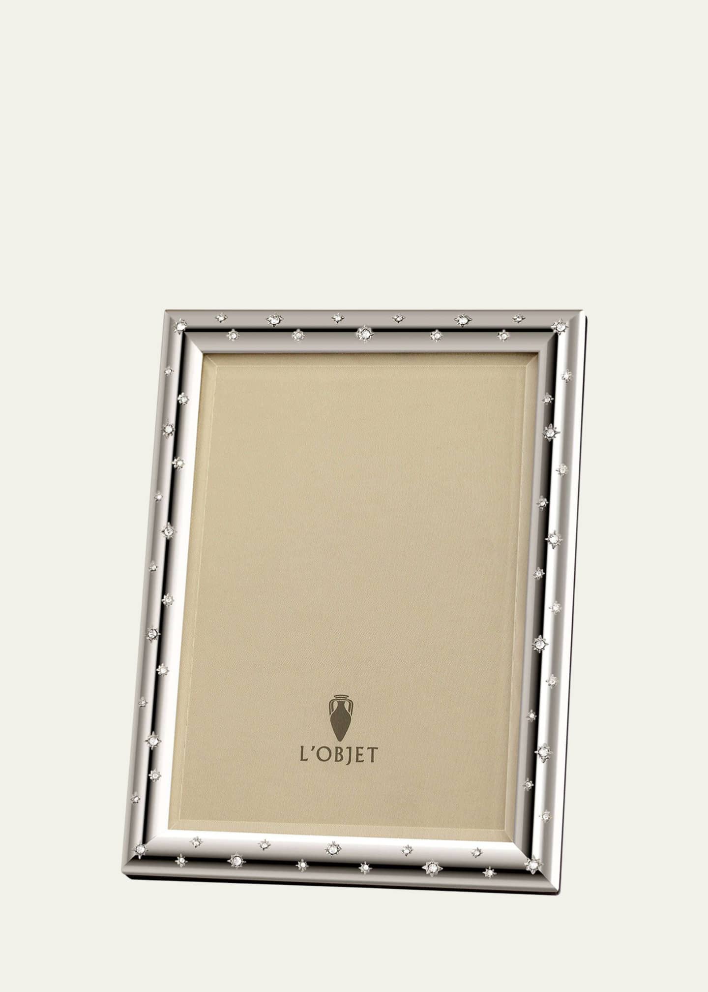L'Objet Stars Platinum Picture Frame, 4" x 6"
