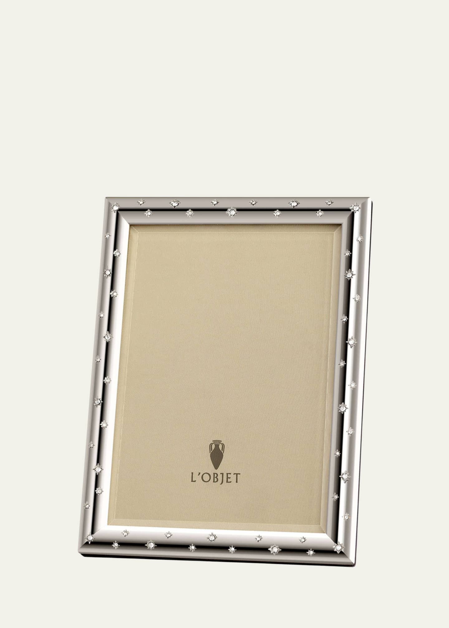 L'Objet Stars Platinum Picture Frame, 8" x 10"