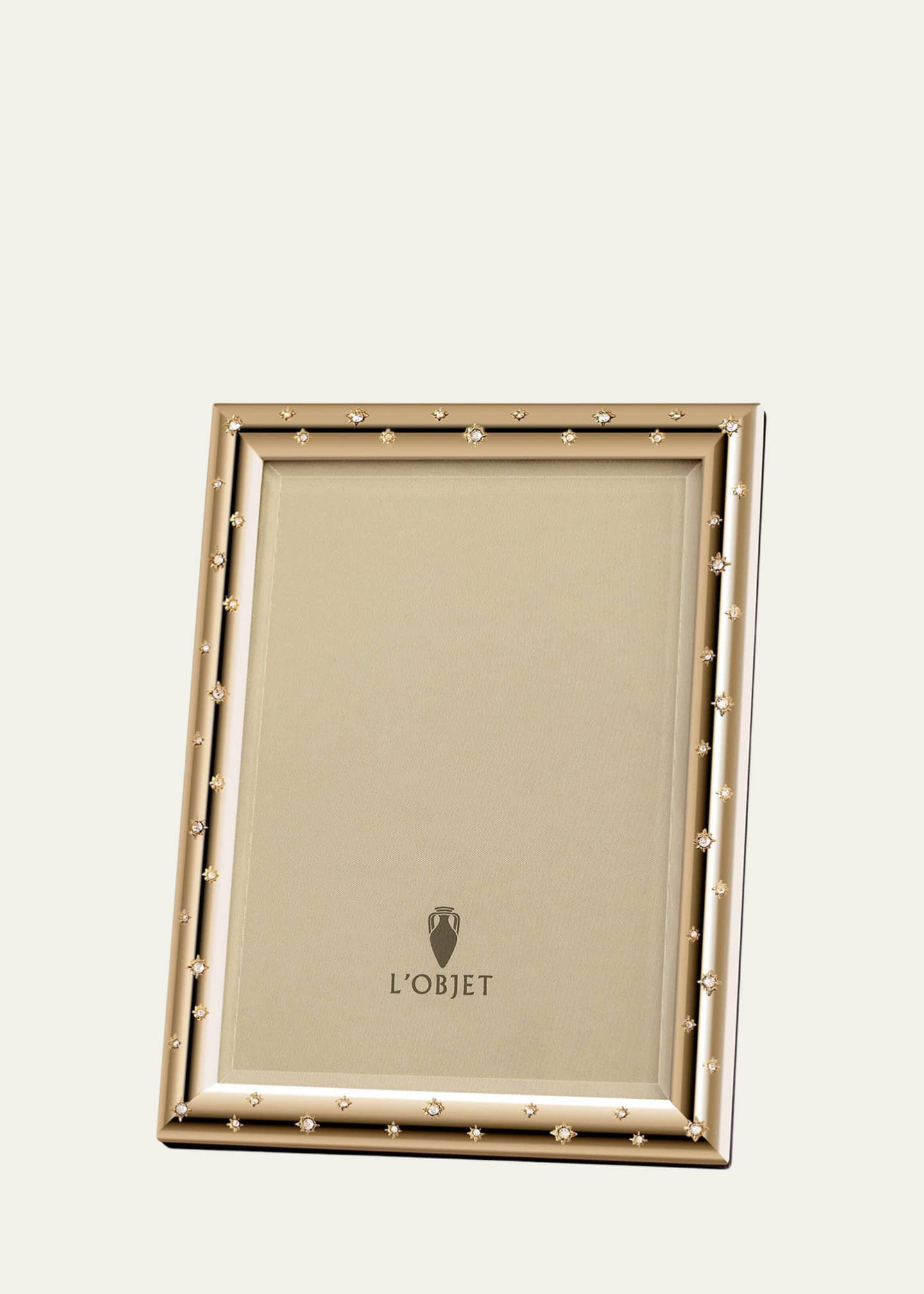 L'Objet Stars Gold Picture Frame, 4" x 6"