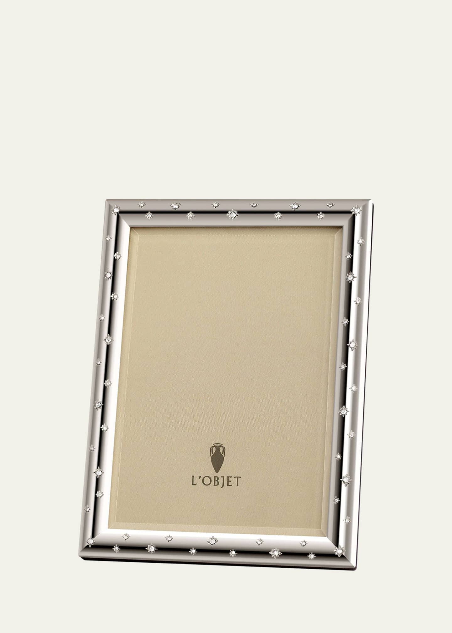 L'Objet Stars Platinum Picture Frame, 5" x 7"