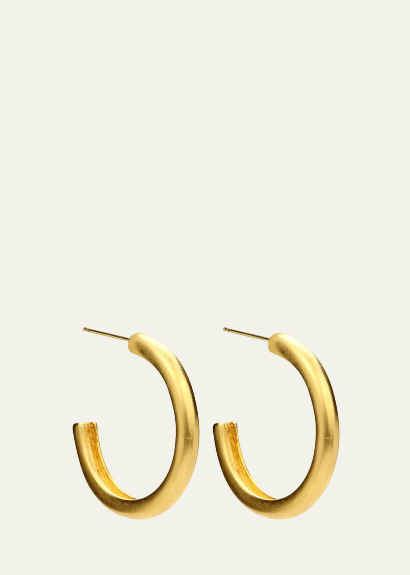 Ben-Amun Satin Round Hoop Earrings