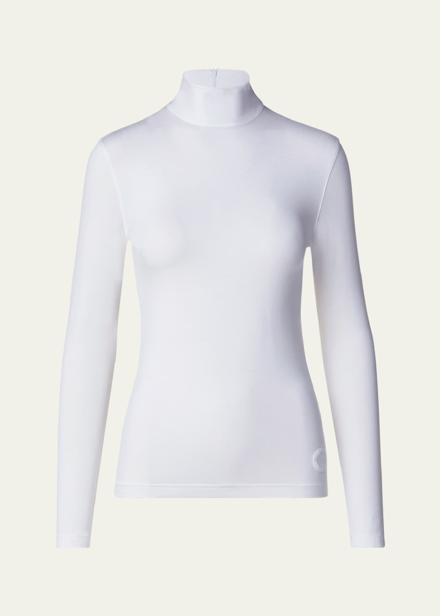Turtleneck Long-Sleeve Modal-Stretch Top