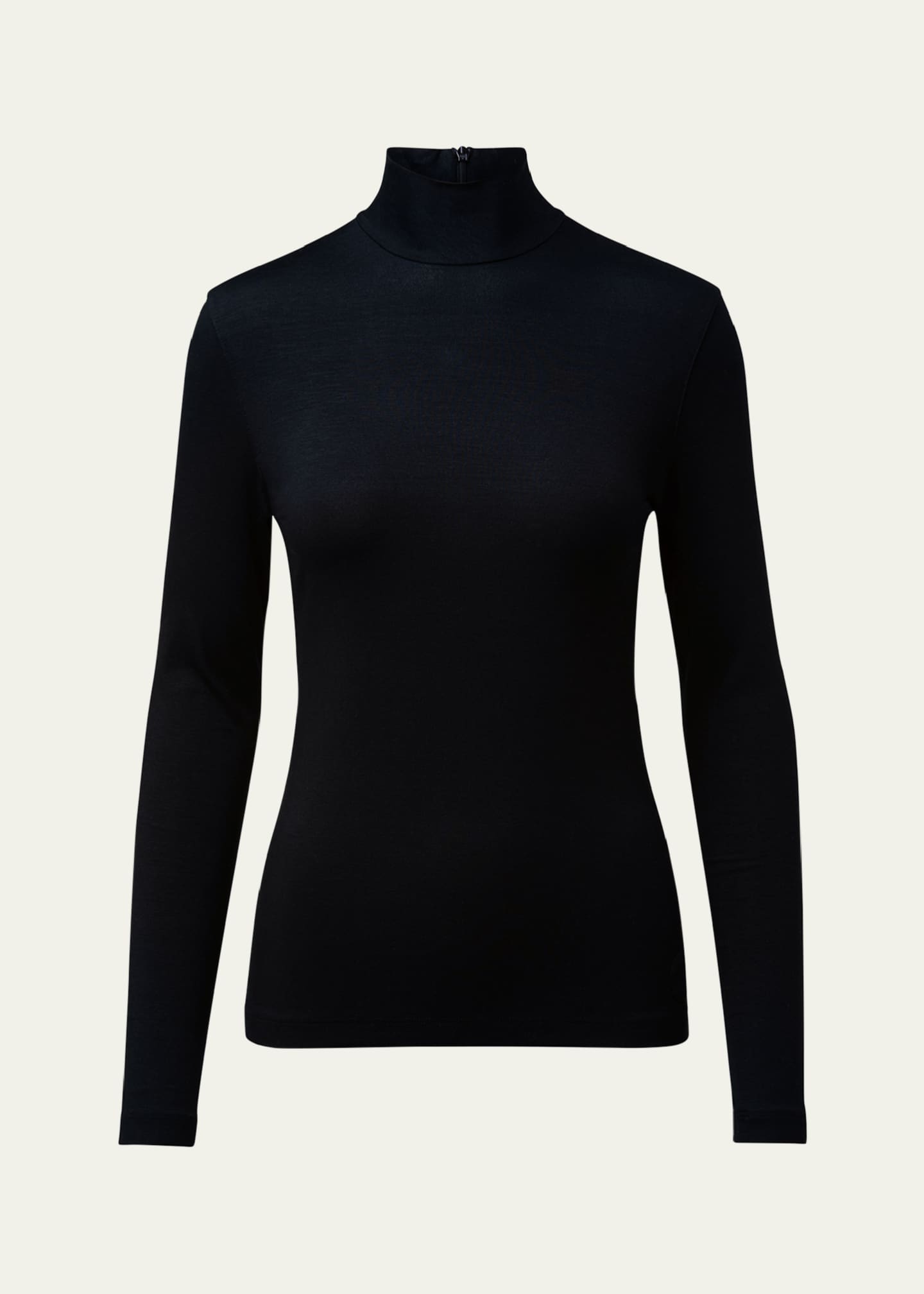Akris punto Turtleneck Long-Sleeve Modal-Stretch Top Image 1 of 5