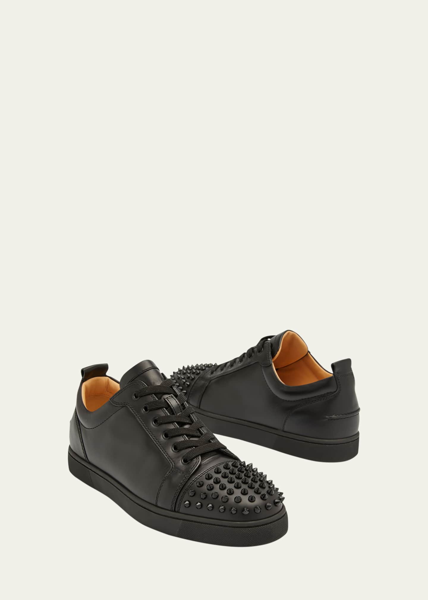 Christian Louboutin Men's Louis Junior Spiked Low-Top Sneakers