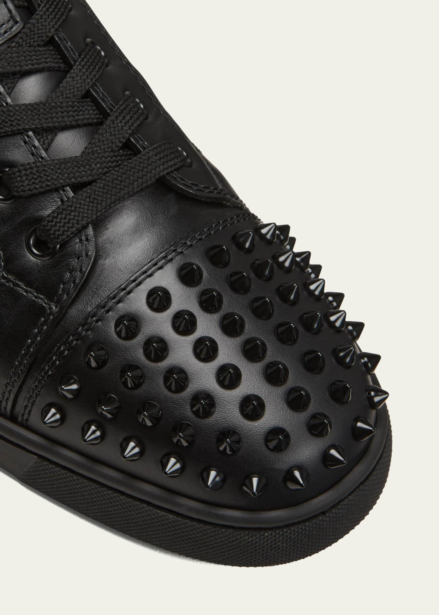 Christian Louboutin Leather Louis Spike High Top Sneakers Men'