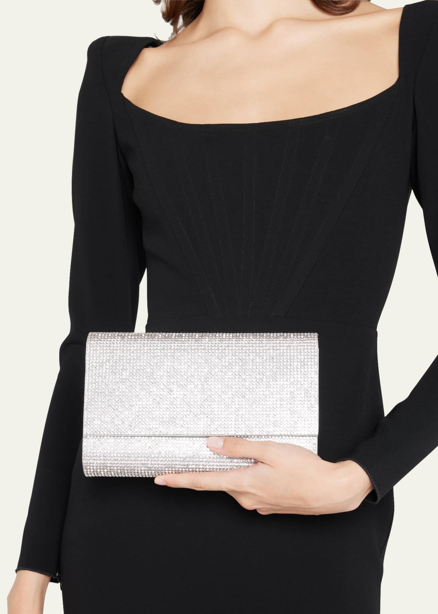 Judith Leiber Couture Fizzoni Full-Beaded Clutch Bag Image 2 of 6