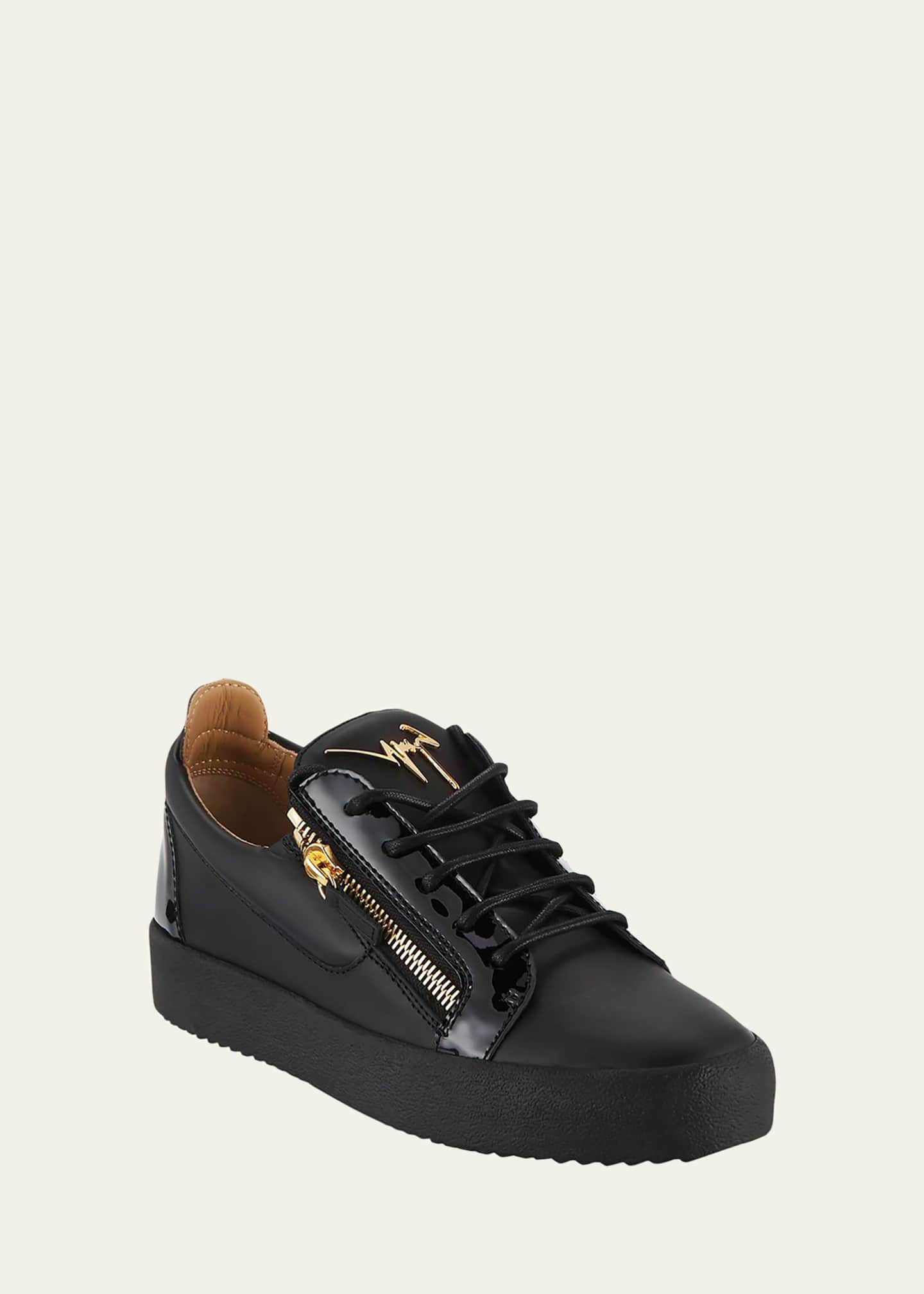 Giuseppe Zanotti Men's London Leather Low-Top Sneakers Bergdorf Goodman