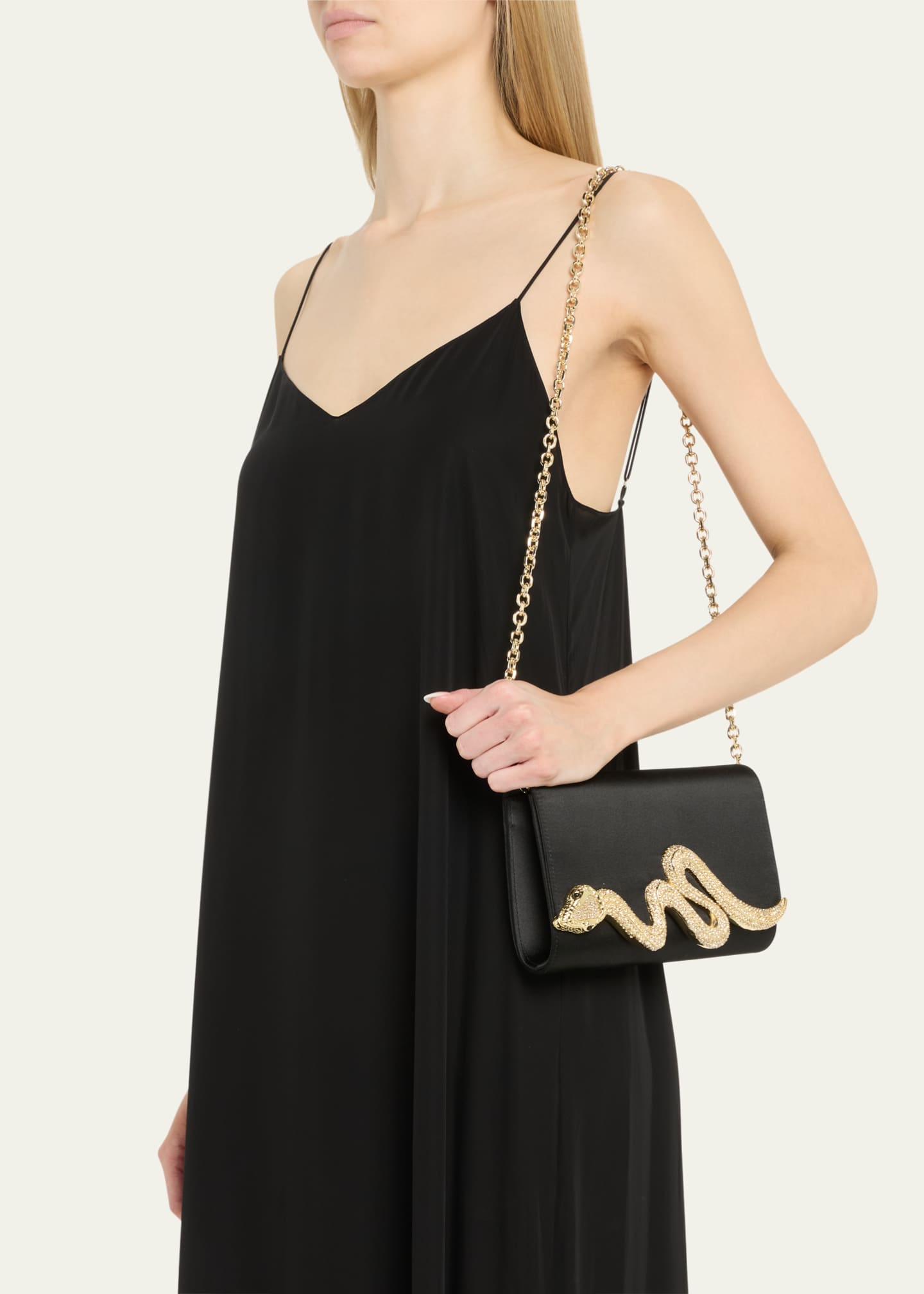 Judith Leiber Couture Serpent Satin Clutch Bag Image 2 of 6