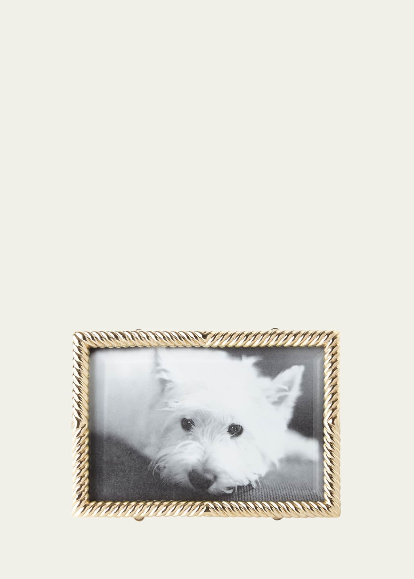 L'Objet Gold Deco Twist 4" x 6" Picture Frame