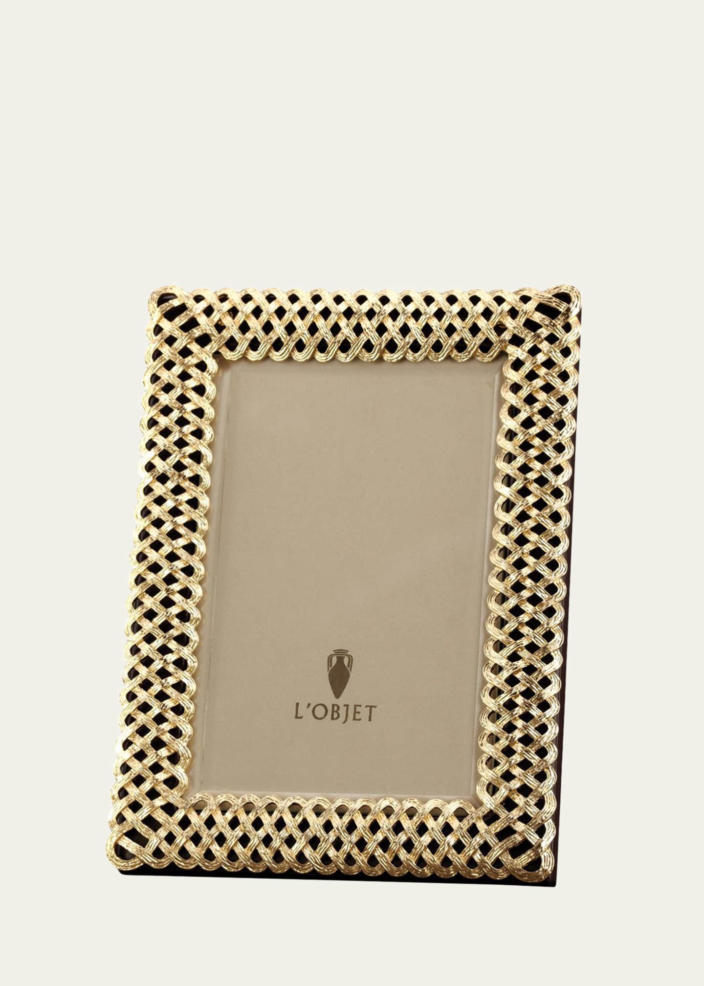 L'Objet Gold Braid 8" x 10" Picture Frame